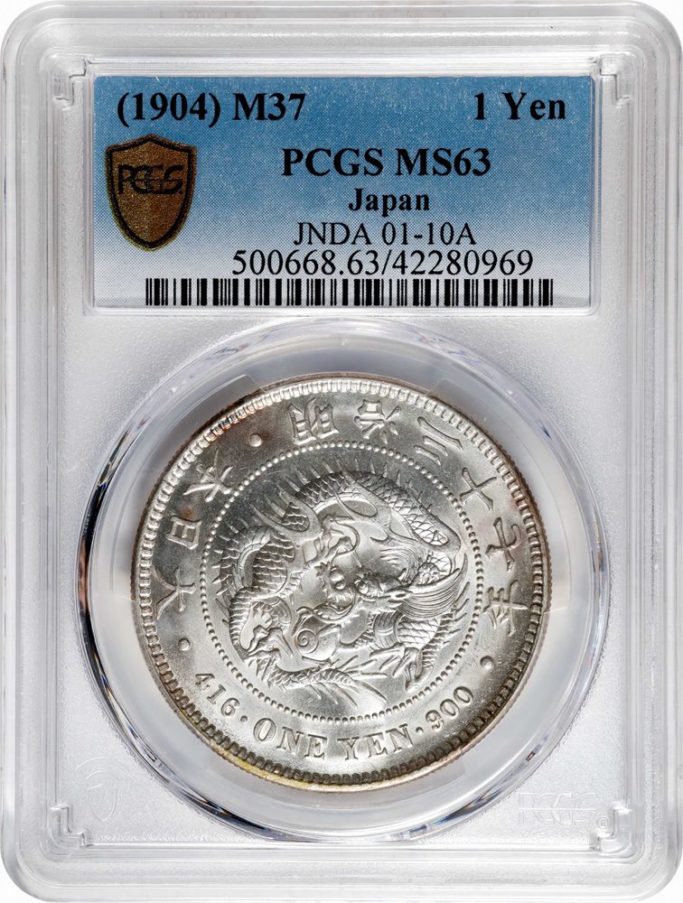 JAPAN. Yen, Year 37 (1904). Osaka Mint. Mutsuhito (Meiji). PCGS MS