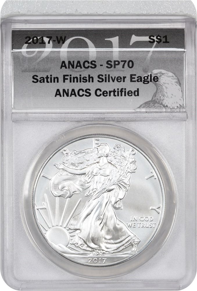安心鑑定済】1ドル銀貨 アメリカ2017-W $1 PCGS鑑定 SP70