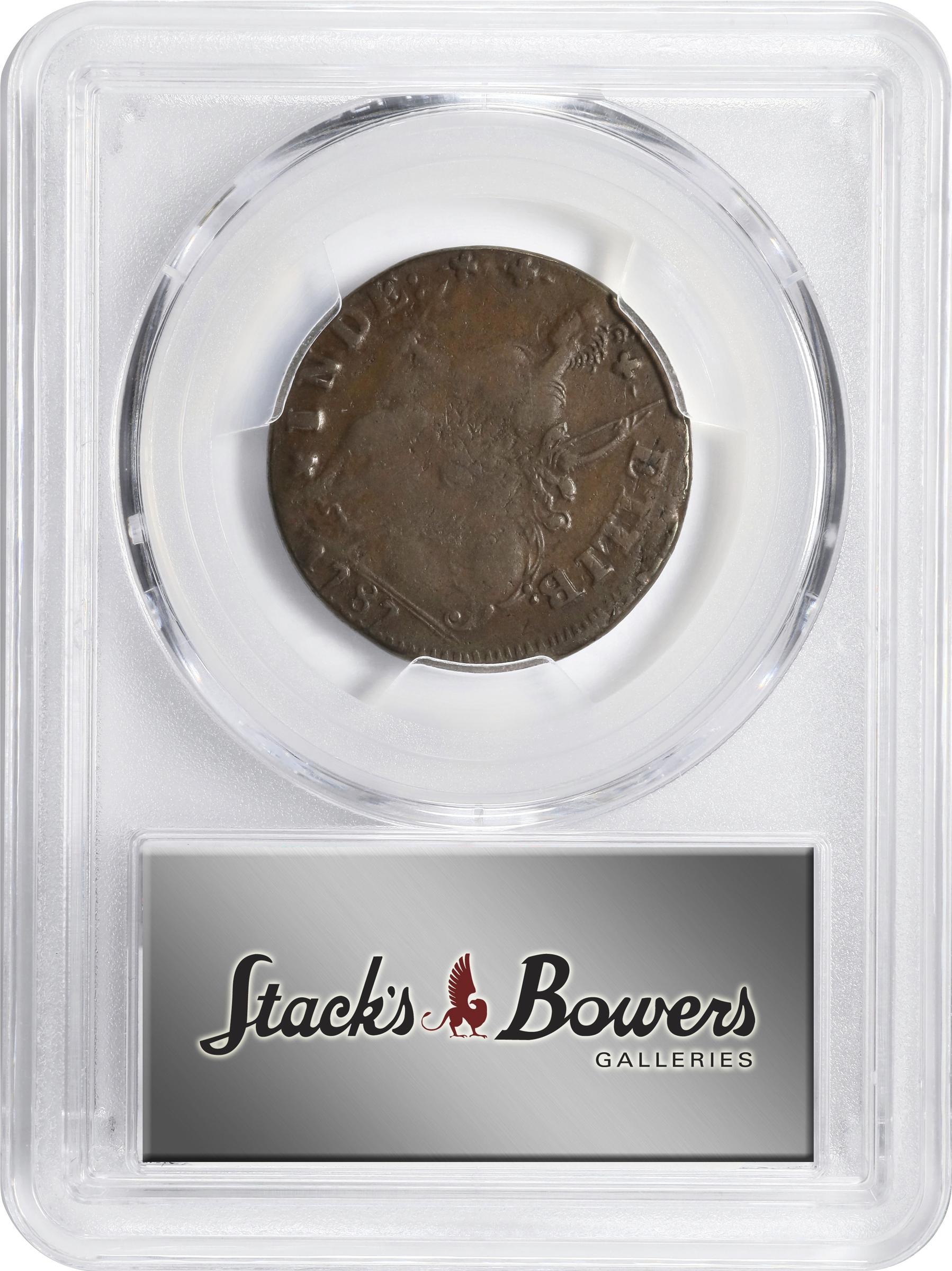 1787 Connecticut Copper. Miller 25-b, W-3100. Rarity-3. Draped