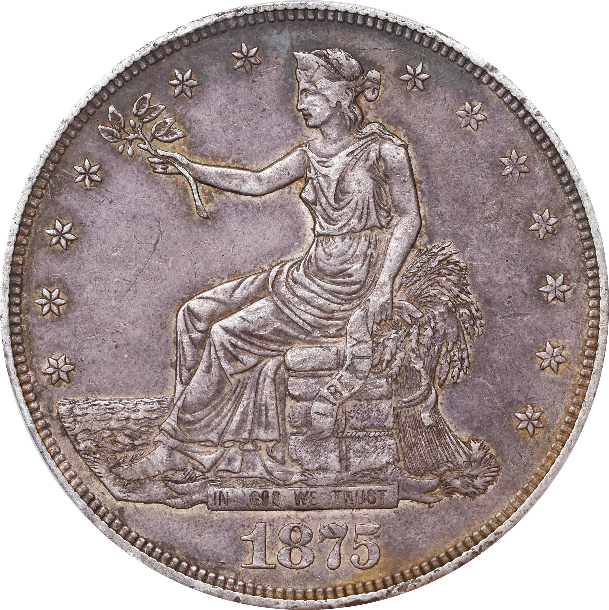 1875-CC Trade Dollar. EF-45 (PCGS)., XF45 - PCGS Auction Prices