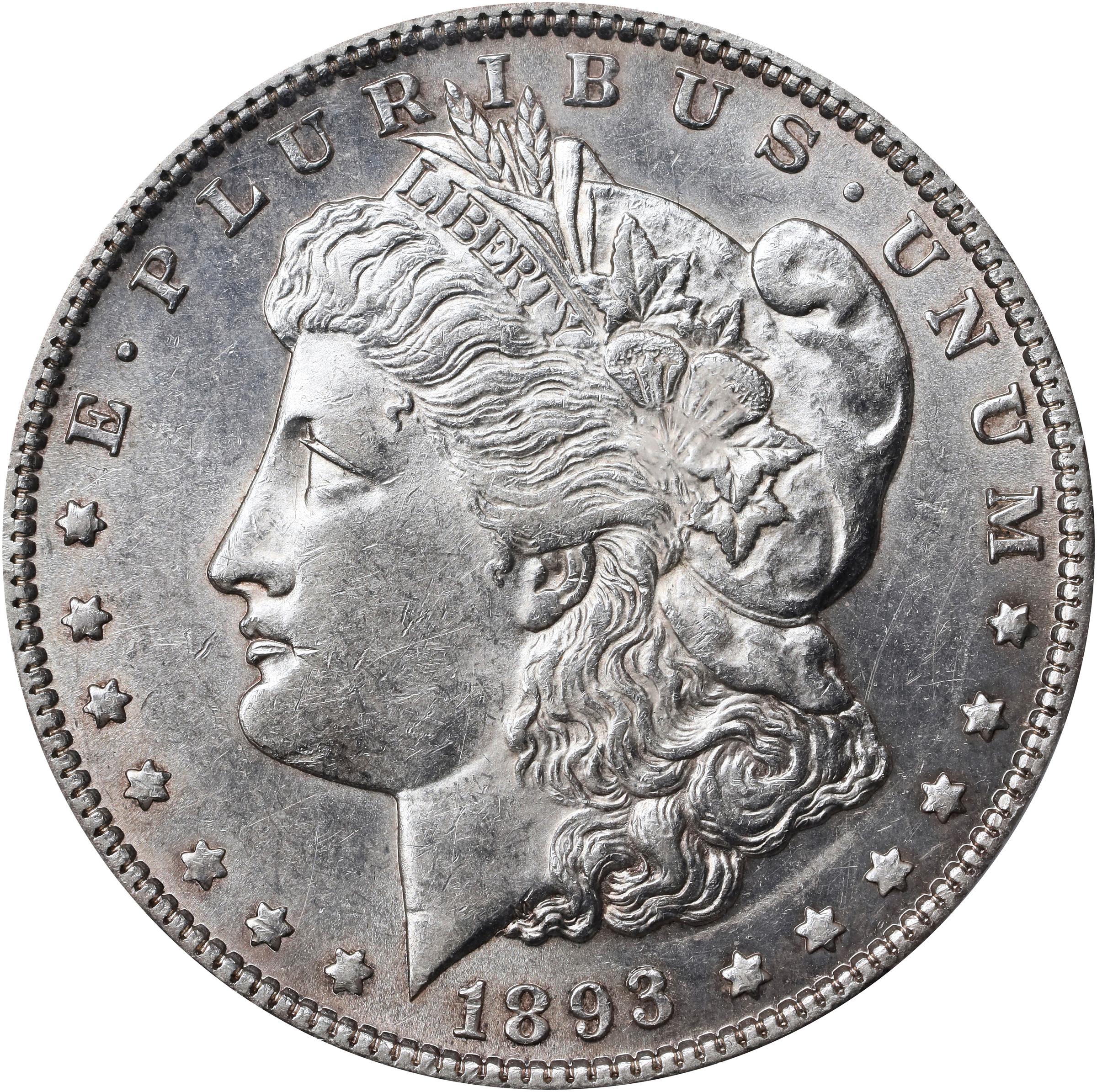 1893 Morgan Silver Dollar. AU-55 (PCGS)., AU55 - PCGS Auction Prices