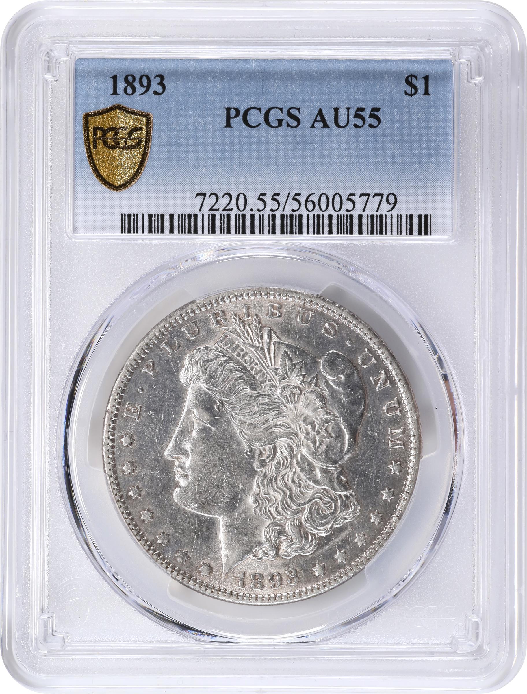 1893 Morgan Silver Dollar. AU-55 (PCGS)., AU55 - PCGS Auction Prices