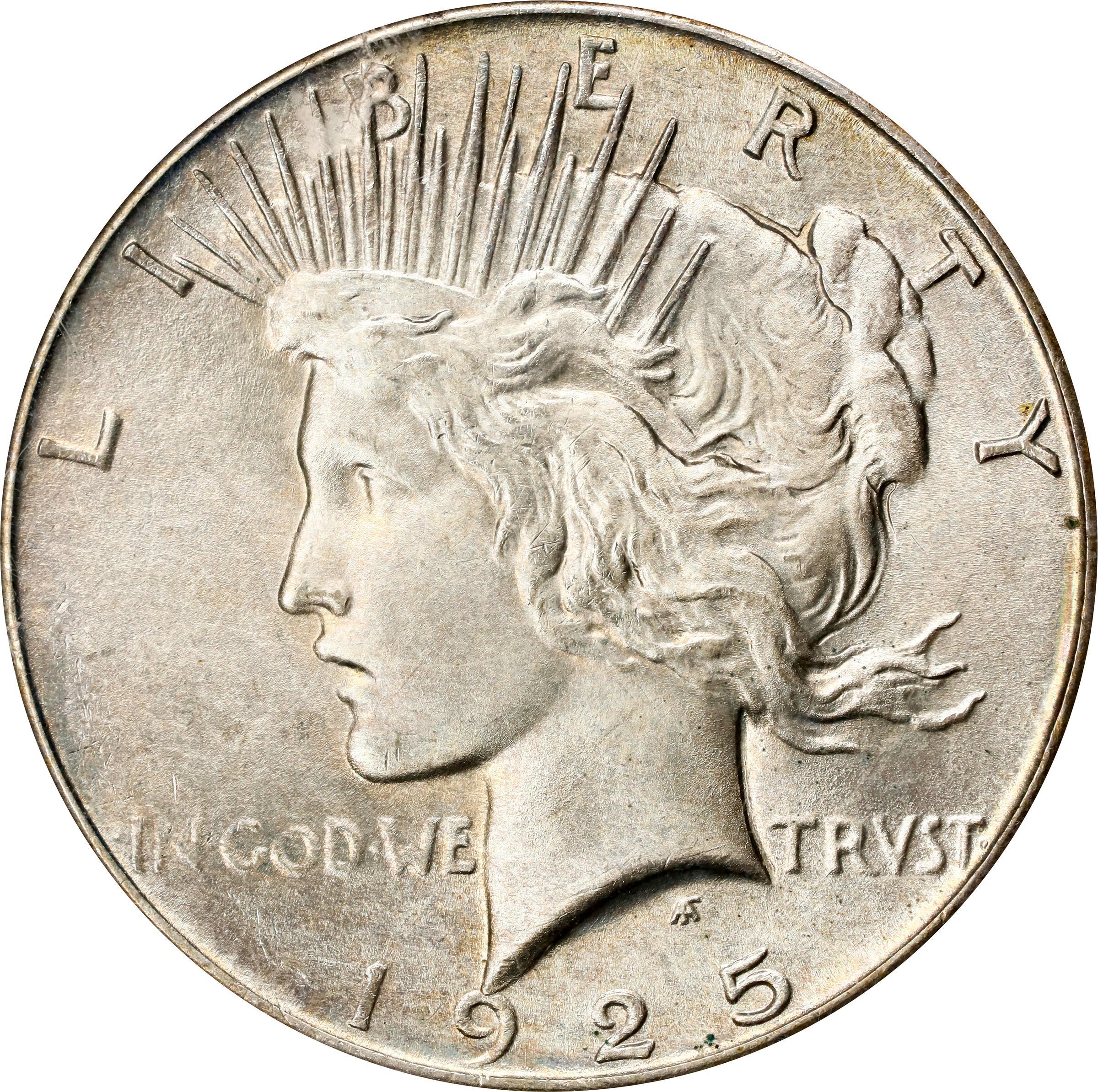 1925 Peace Silver Dollar. MS-66 (PCGS). CAC., MS66 - PCGS Auction