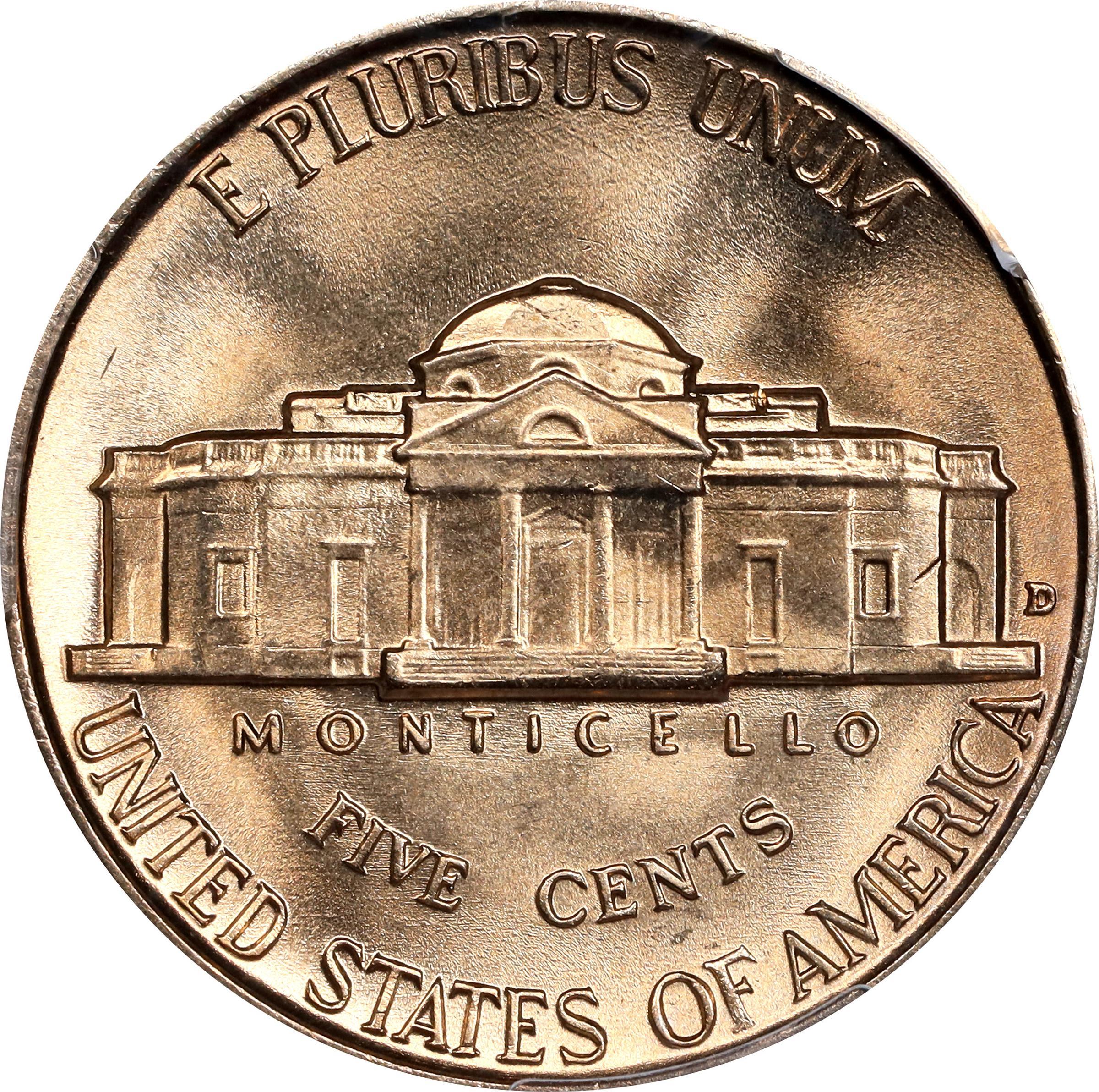 1939-D Jefferson Nickel. Reverse of 1938. MS-66+ FS (PCGS)., MS66+