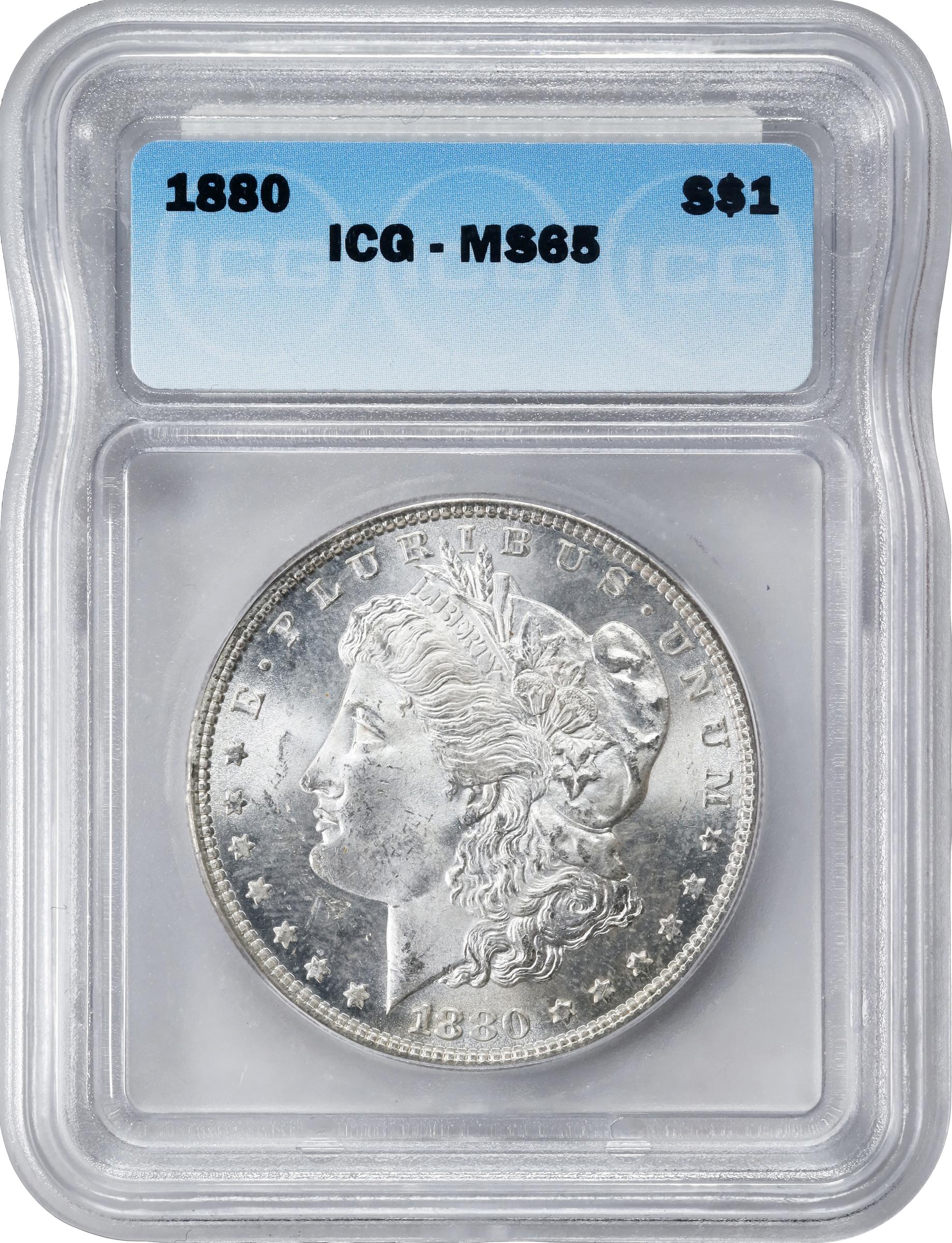 1880 Morgan Silver Dollar. MS-65 (ICG)., MS65 - PCGS Auction Prices