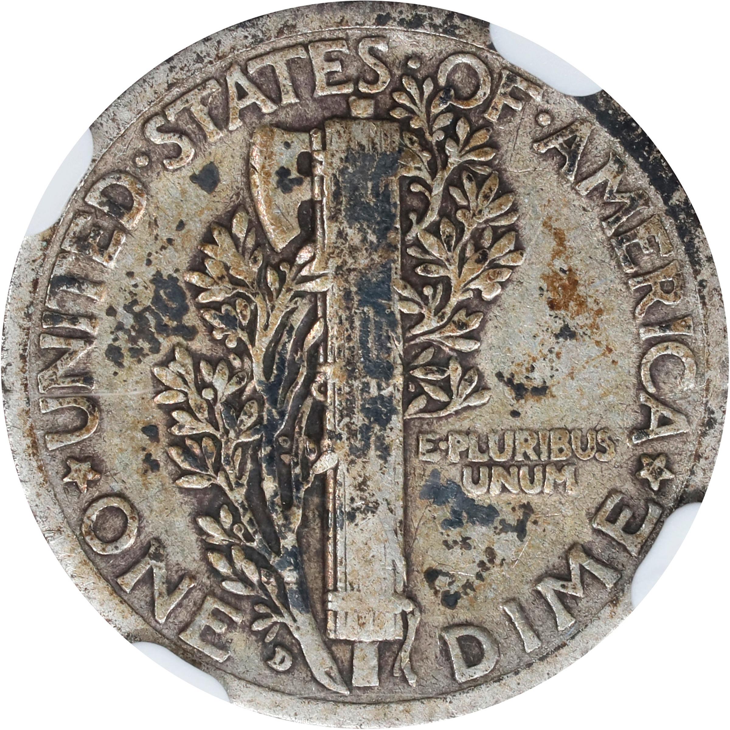 「1916年-D」 マーキュリー銀貨【激レア】【美品】 1916年-D」 マーキュリー銀貨【激レア】【美品】 1916年-D
