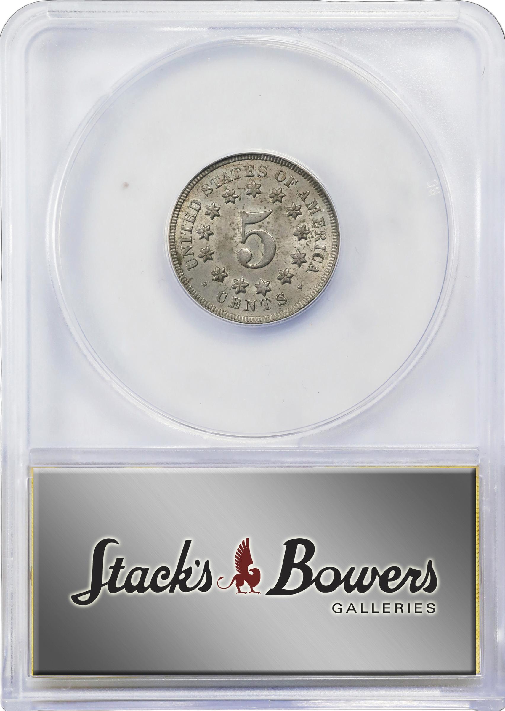 1868 Shield Nickel. AU-50 (ANACS)., AU50 - PCGS Auction Prices