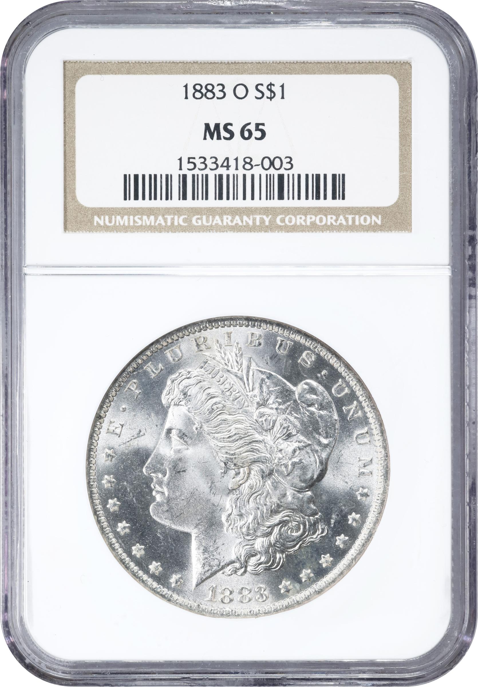 1883-O Morgan Silver Dollar. MS-65 (NGC)., MS65 - PCGS Auction Prices