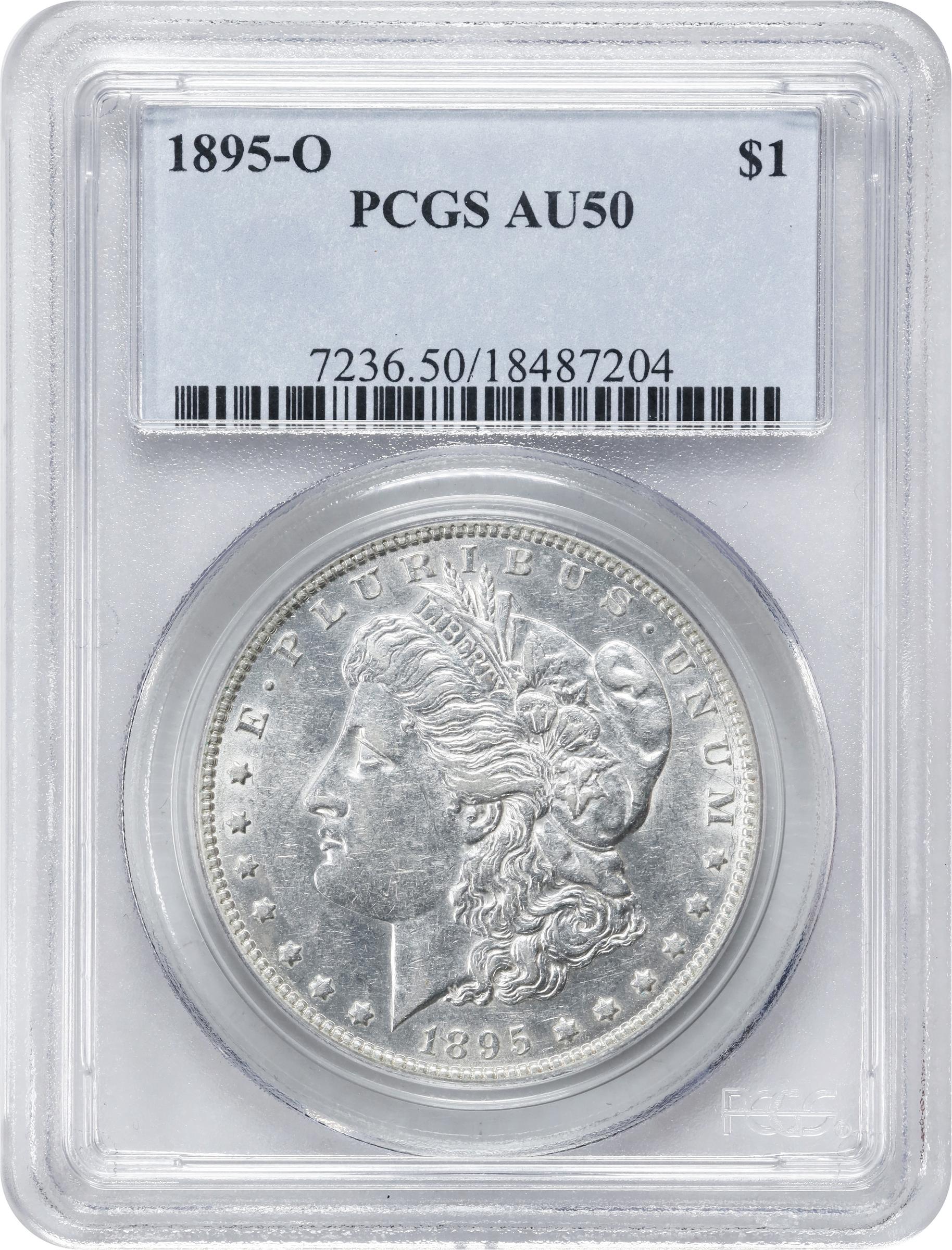 1895-O Morgan Silver Dollar. AU-50 (PCGS)., AU50 - PCGS Auction Prices