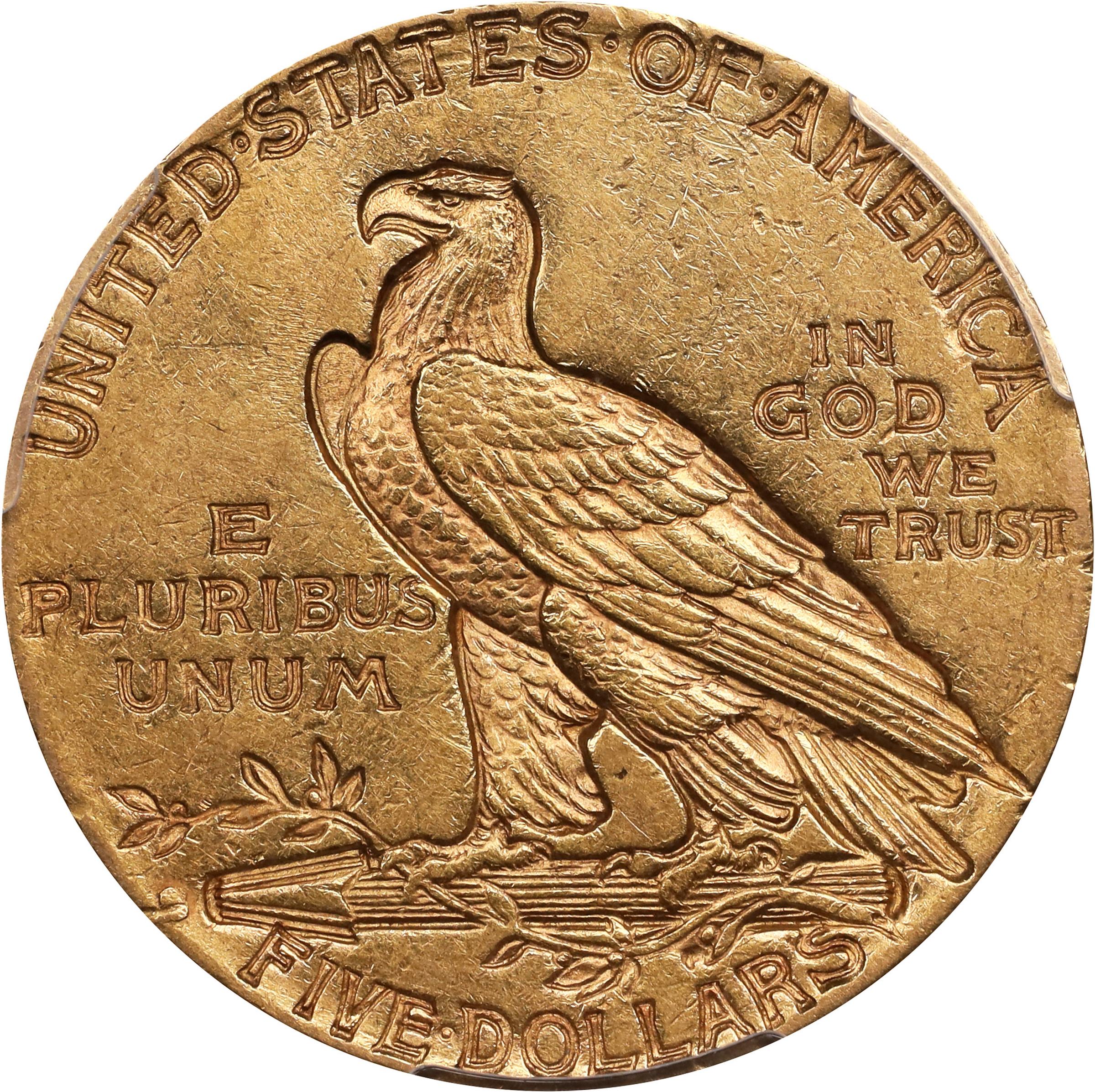 1912-S Indian Half Eagle. AU-58 (PCGS)., AU58 - PCGS Auction Prices 1912-S Indian Half Eagle. AU-58 (PCGS)., AU58 - PCGS Auction Prices