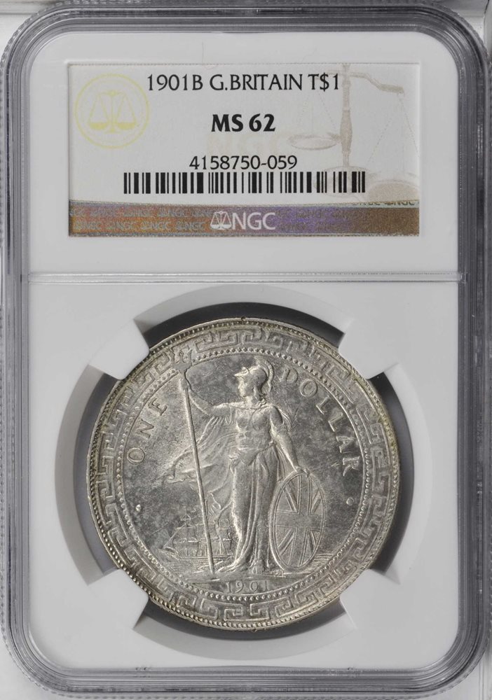 GREAT BRITAIN. Trade Dollar, 1901-B. NGC MS-62., MS62 - PCGS