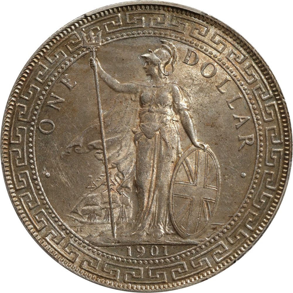 GREAT BRITAIN. Trade Dollar, 1901-C. Calcutta Mint. PCGS MS-63