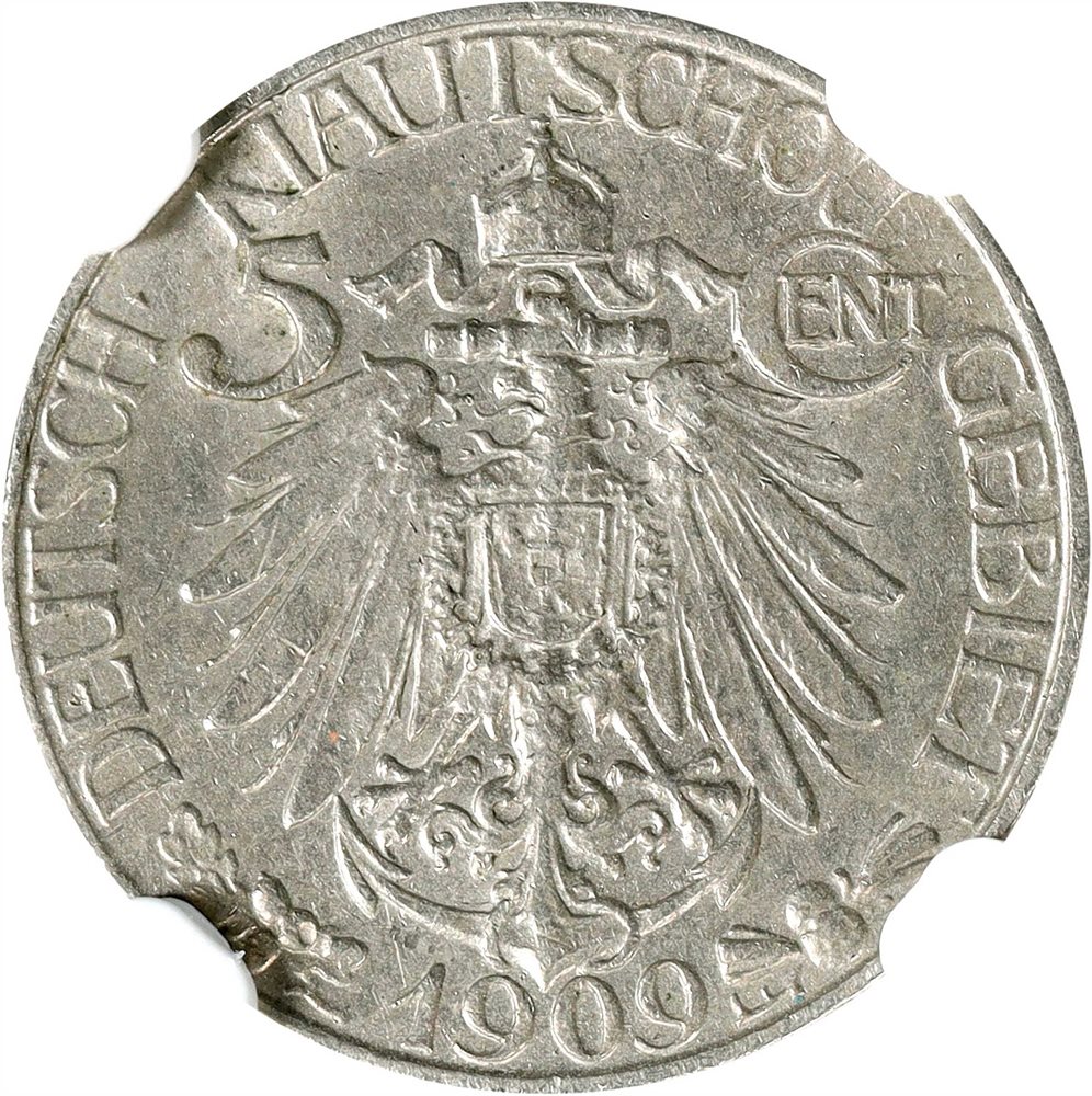 CHINA. Kiau Chau. German Occupation. 5 Cents, 1909. Berlin Mint