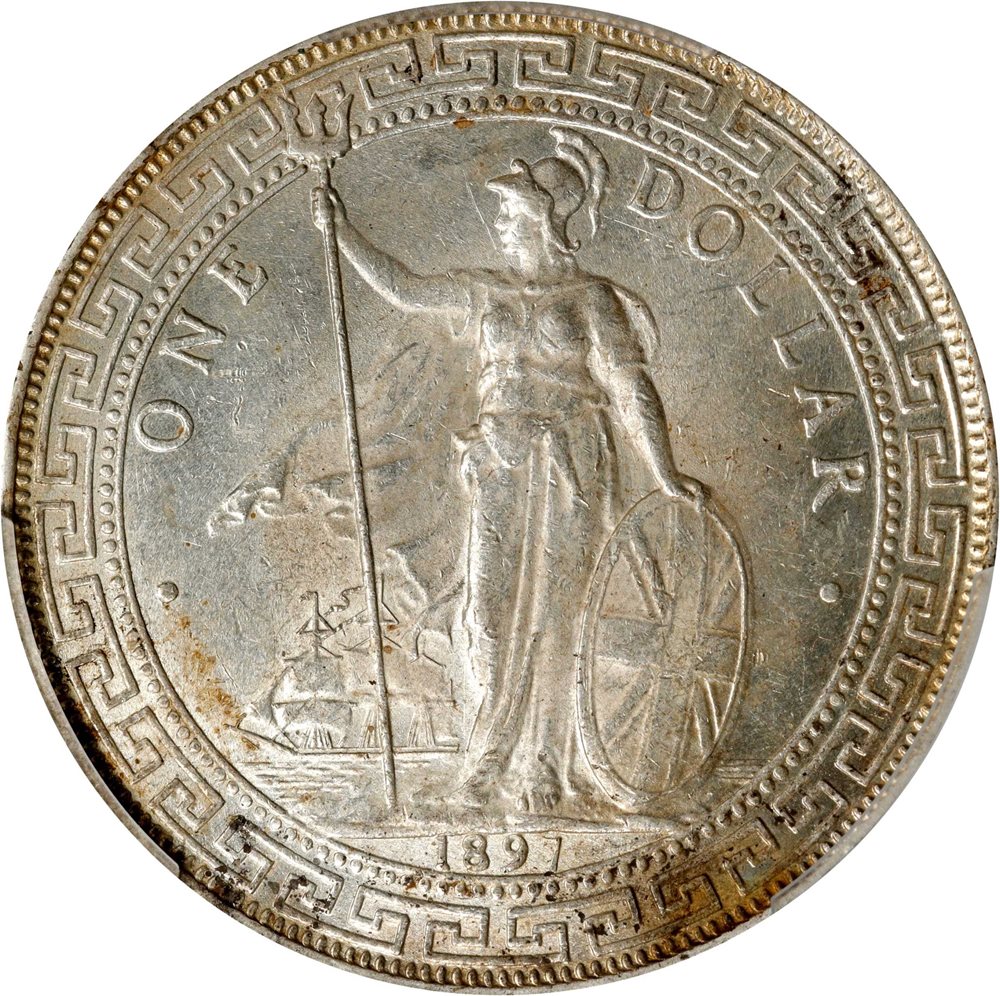 GREAT BRITAIN. Trade Dollar, 1897-(B). Bombay Mint. PCGS MS-63