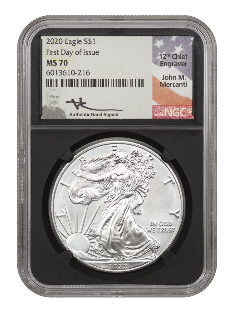 アメリカ2020年 イーグル1ドル銀貨　トランプ絵柄　NGC MS70FDI アメリカ2020年 イーグル1ドル銀貨トランプ絵柄NGC MS70FDI