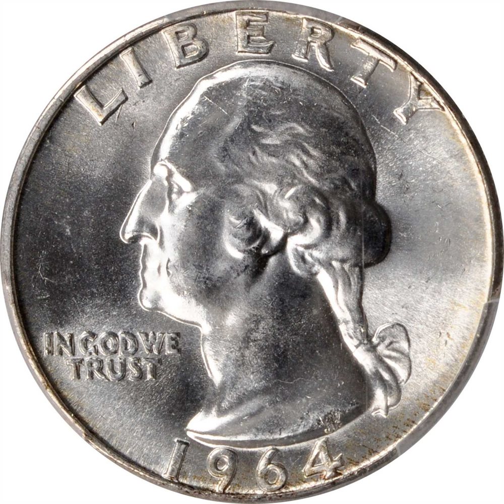 1964 Washington Quarter. MS-66 (PCGS)., MS66 - PCGS Auction Prices