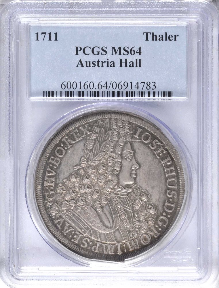 AUSTRIA. Taler, 1711. Hall Mint. Joseph I (1705-11). PCGS MS-64