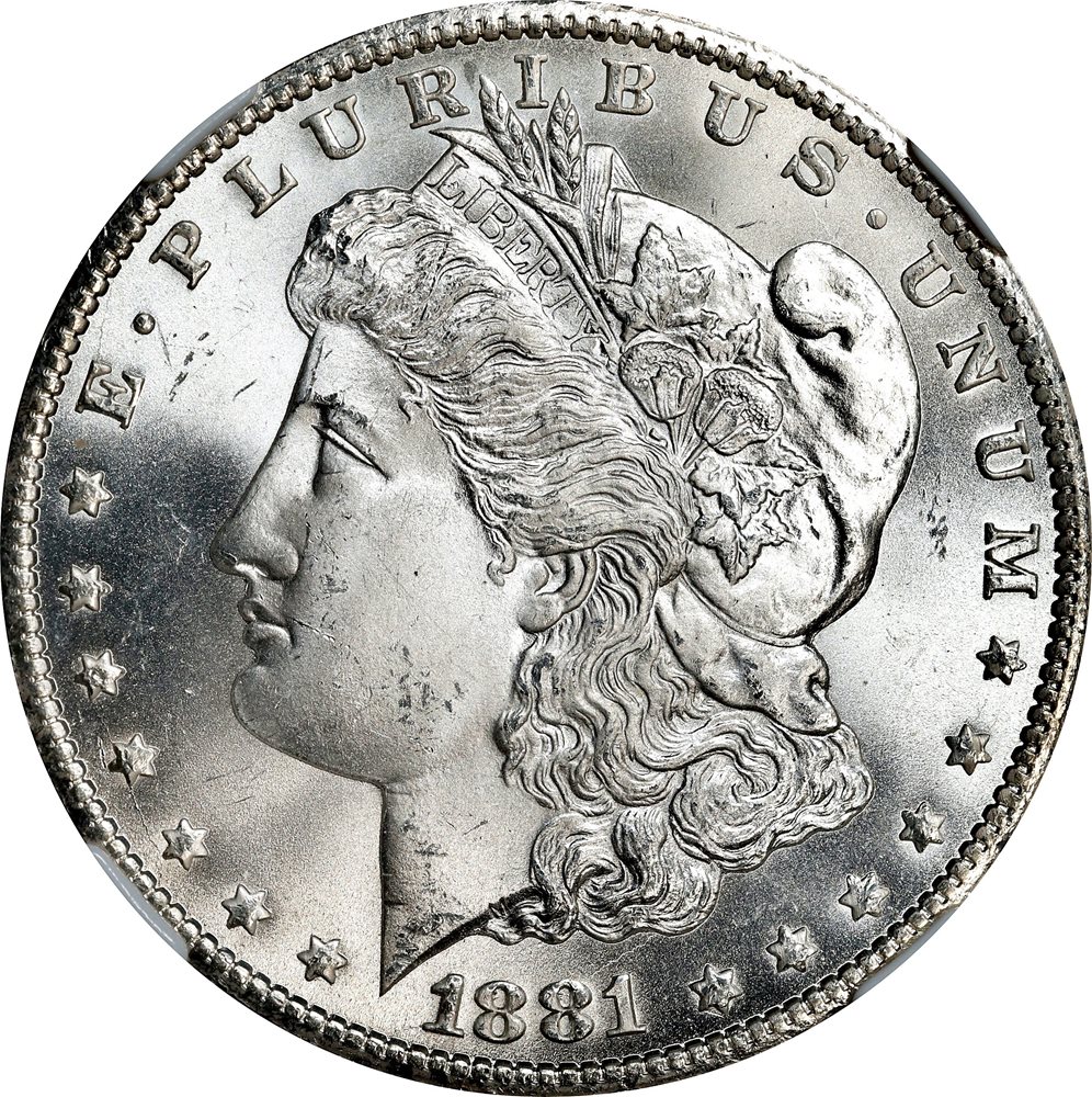 1881-CC Morgan Silver Dollar. MS-66 (NGC)., MS66 - PCGS Auction Prices