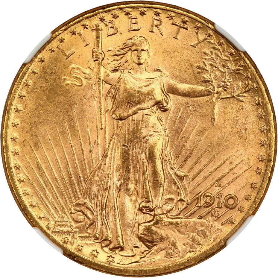 1910-D $20 NGC MS64, MS64 - PCGS Auction Prices