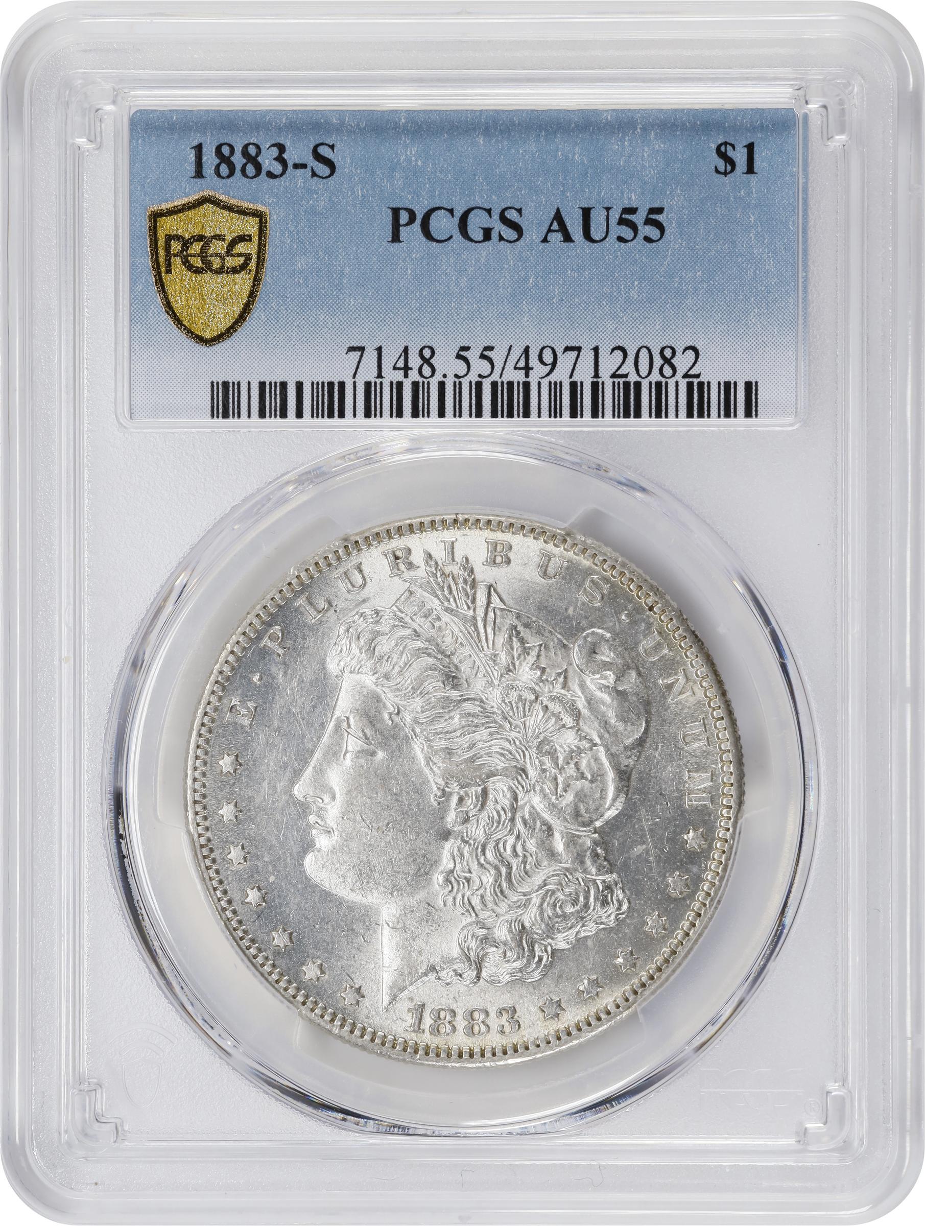 1883-S Morgan Silver Dollar. AU-55 (PCGS)., AU55 - PCGS Auction Prices