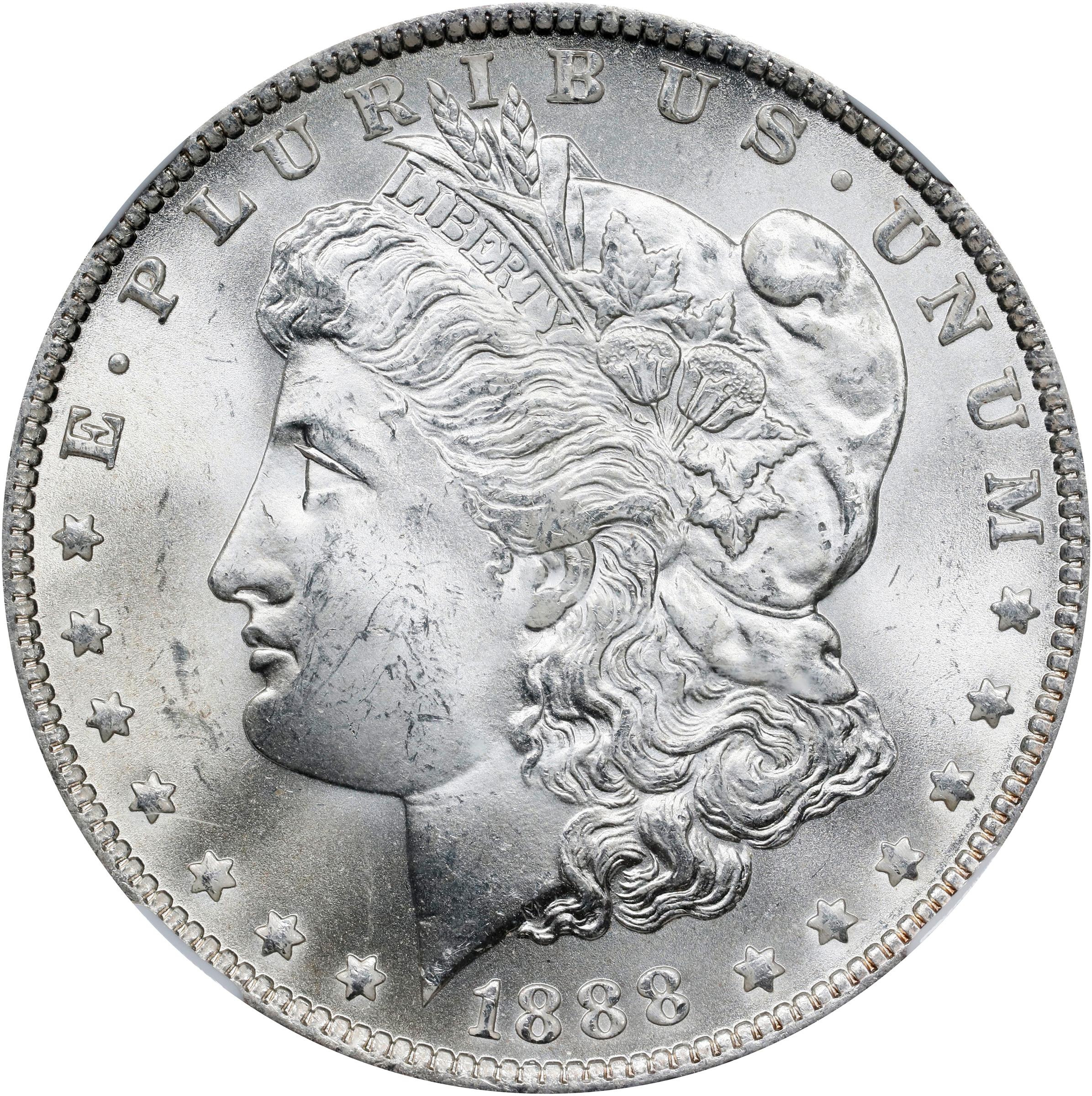 1888-O Morgan Silver Dollar. VAM-9. Top 100 Variety. Doubled Die