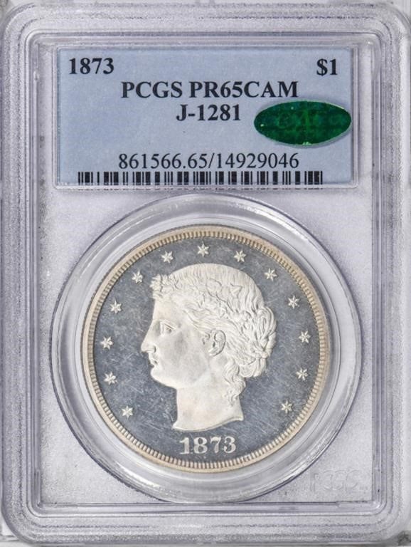 アメリカ　使用済み切手 一冊 1893-1977 1c-13cents $1 1873 J-1281. PCGS PR65 CAM CAC, PR65CAM - PCGS Auction Prices