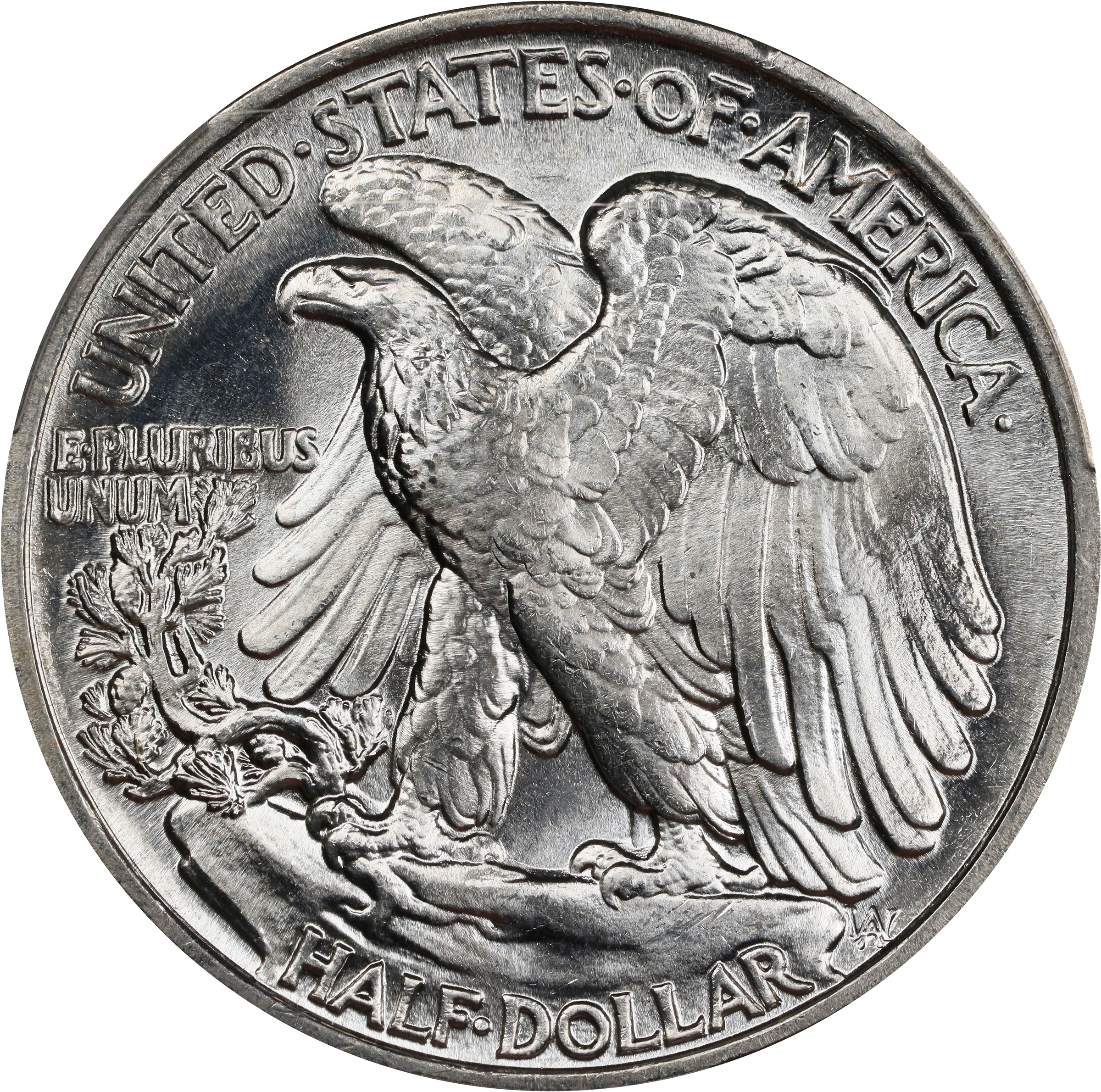 バンビ　額　バッジ　1942年　60周年 1942 Walking Liberty Half Dollar. MS-67 (PCGS). CAC., MS67 - PCGS