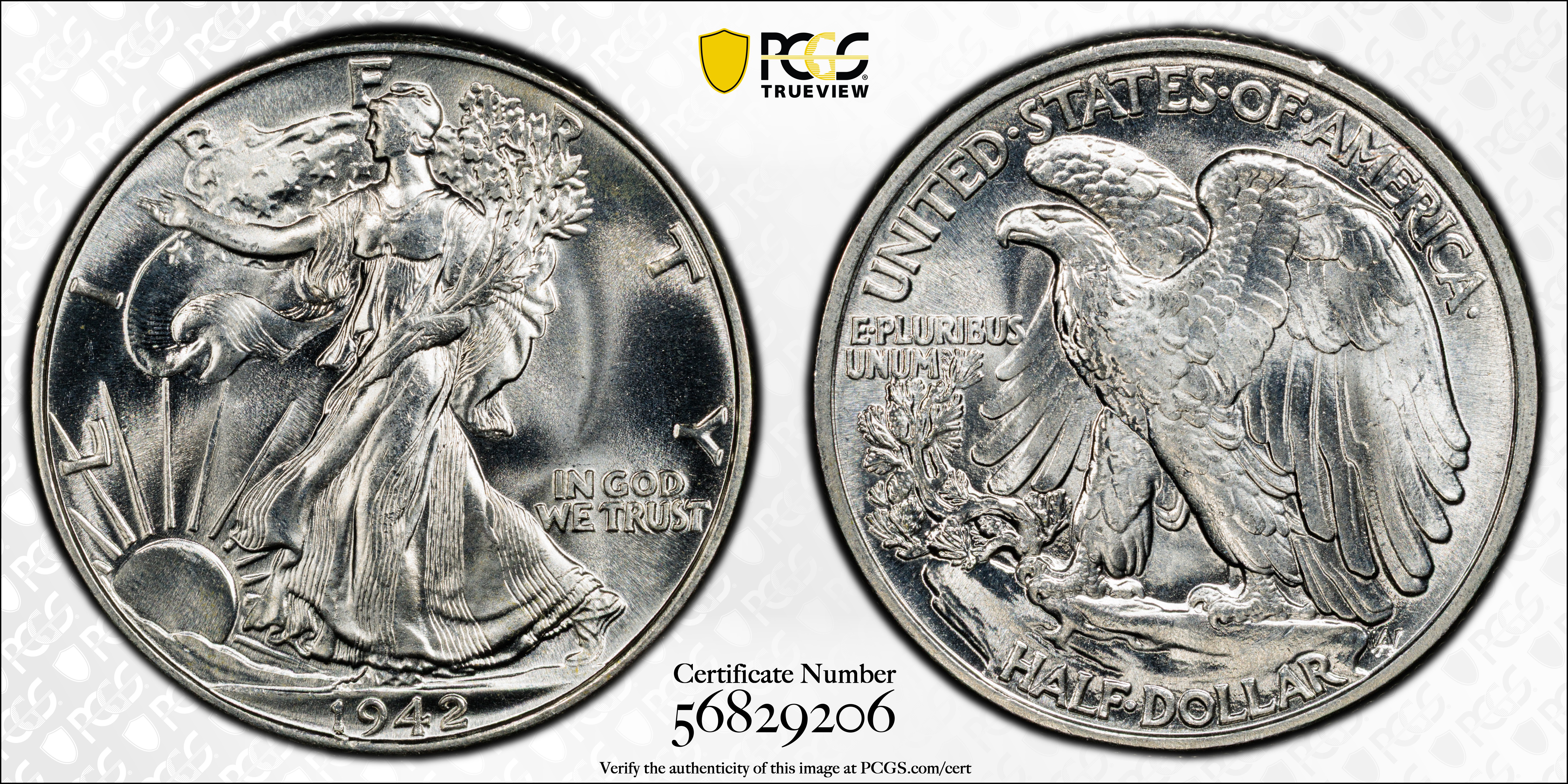 1942 Walking Liberty Half Dollar. MS-67 (PCGS). CAC., MS67 - PCGS