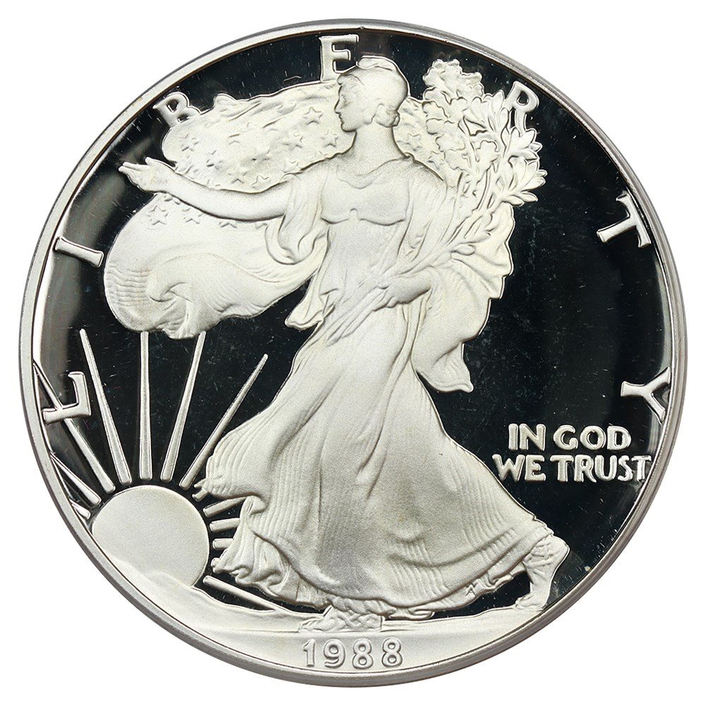 1988-S Silver Eagle $1 PCGS Proof 69 DCAM, PR69DCAM - PCGS Auction