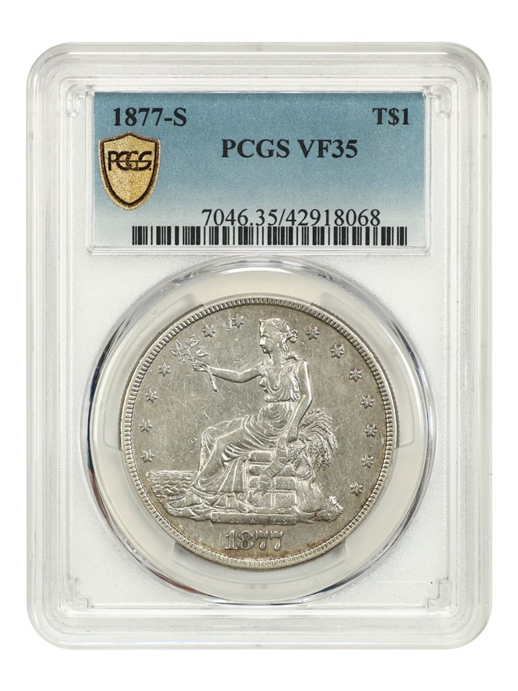 1877-S Trade$ PCGS VF35, VF35 - PCGS Auction Prices