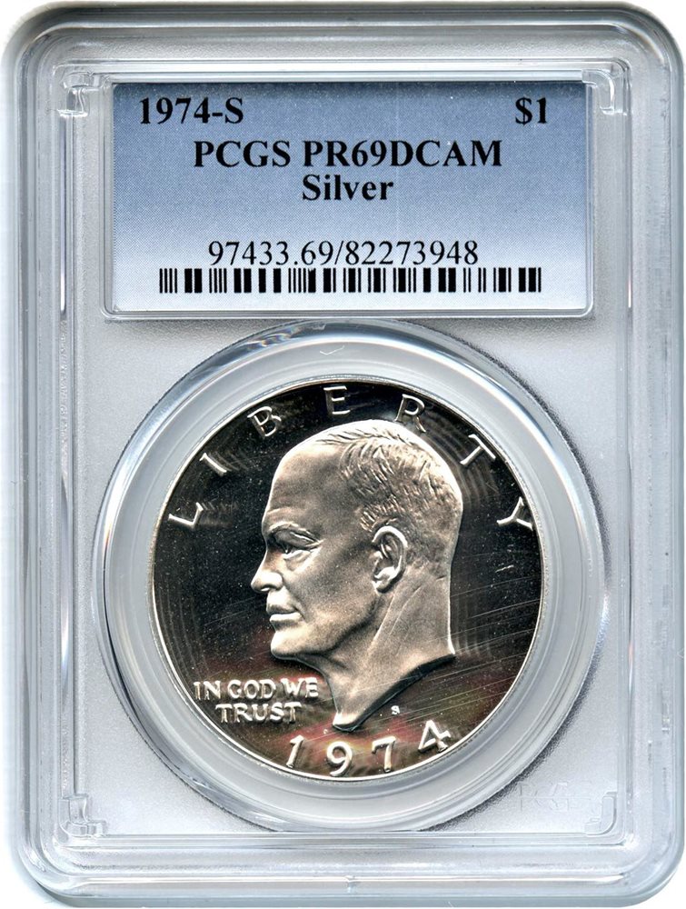 1974-S $1 PCGS Proof 69 DCAM (Silver), PR69DCAM - PCGS Auction Prices