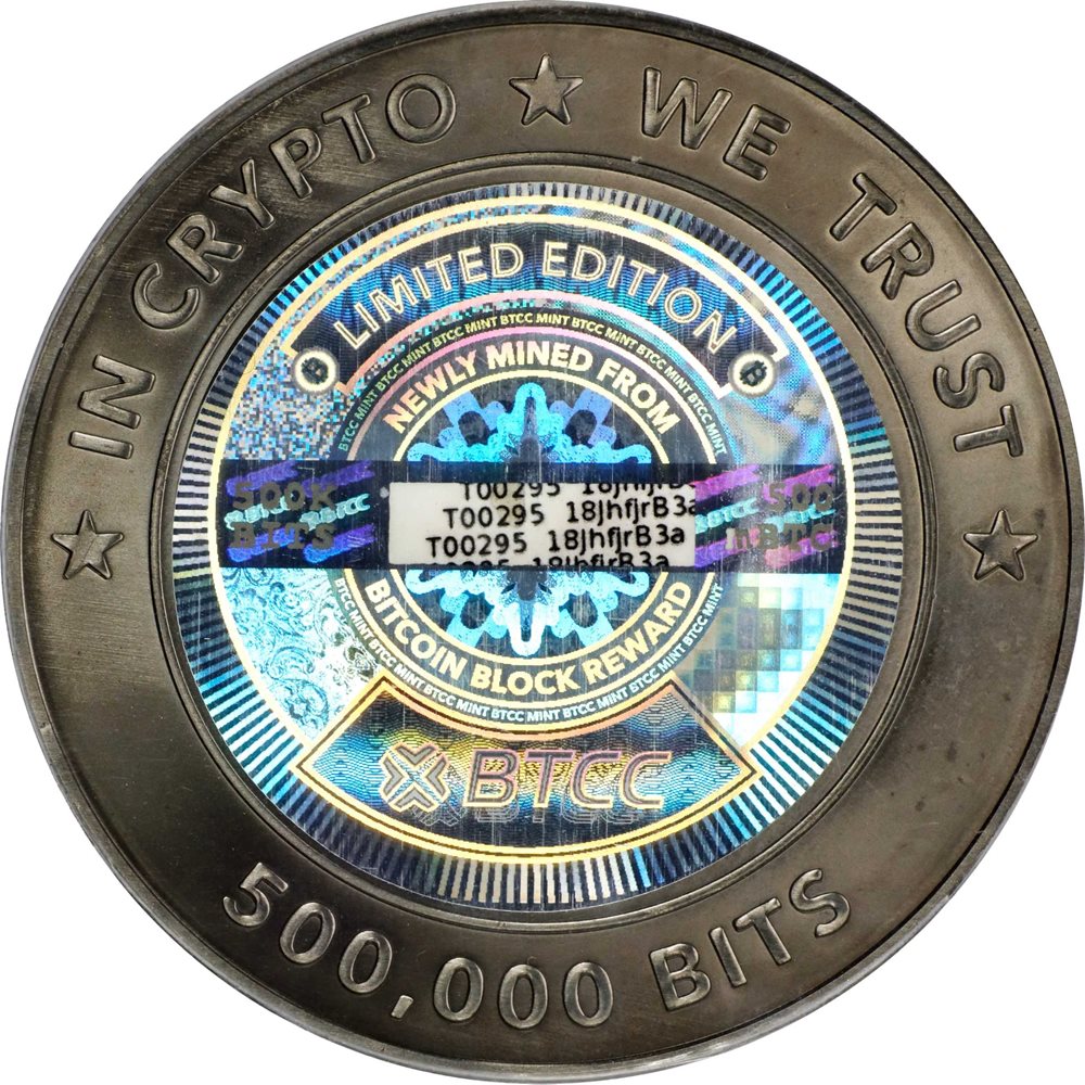 2016 BTCC 500K Bits 0.5 Bitcoin (BTC). Loaded. Firstbits