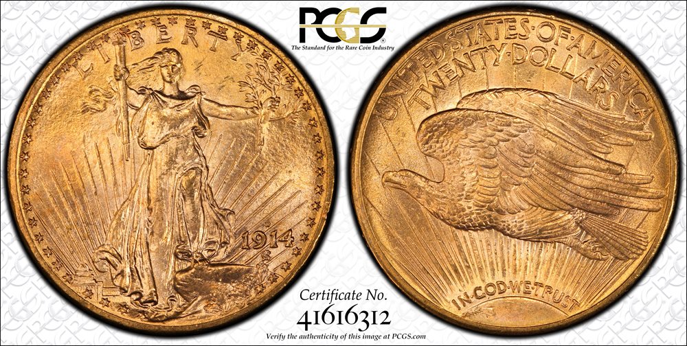 1914年 フランス 20フラン 金貨 PCGS MS66 楽天市場】1914年 フランス 聖マリアンヌ 20フラン 金貨 国鳥