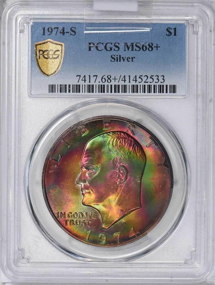 $1 1974-S SILVER. PCGS MS68+, MS68+ - PCGS Auction Prices