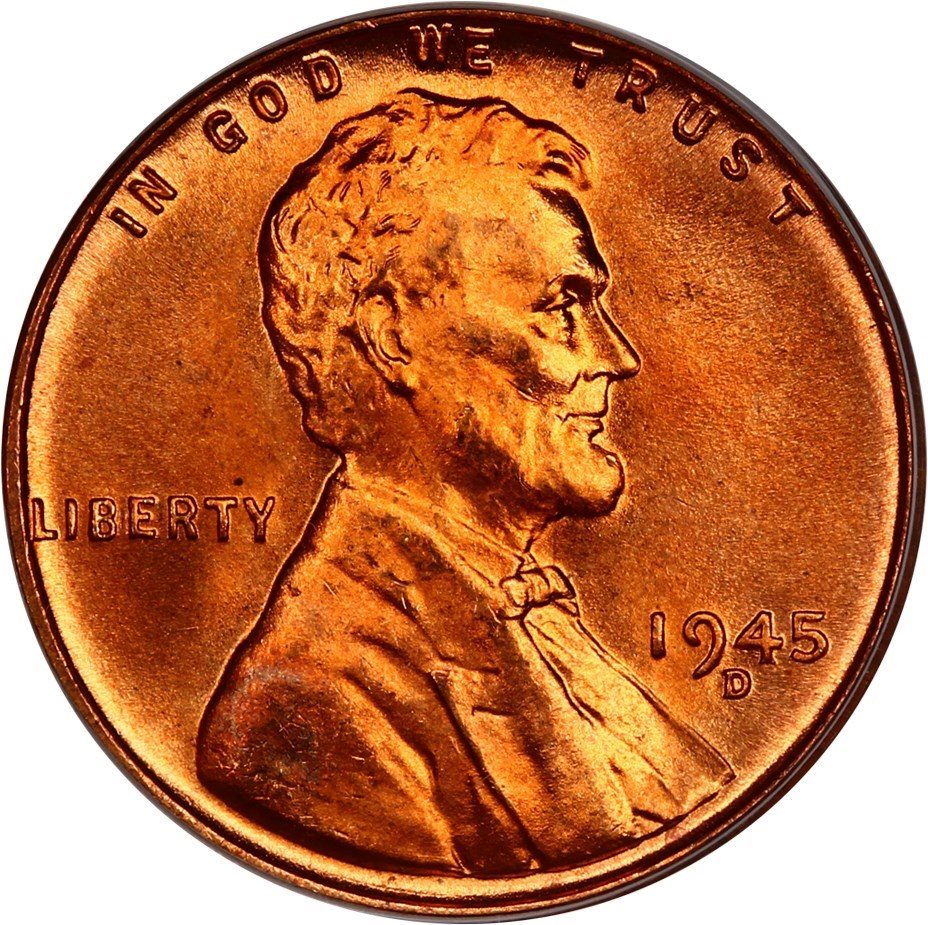 1945-D 1c PCGS MS67 RD, MS67RD - PCGS Auction Prices
