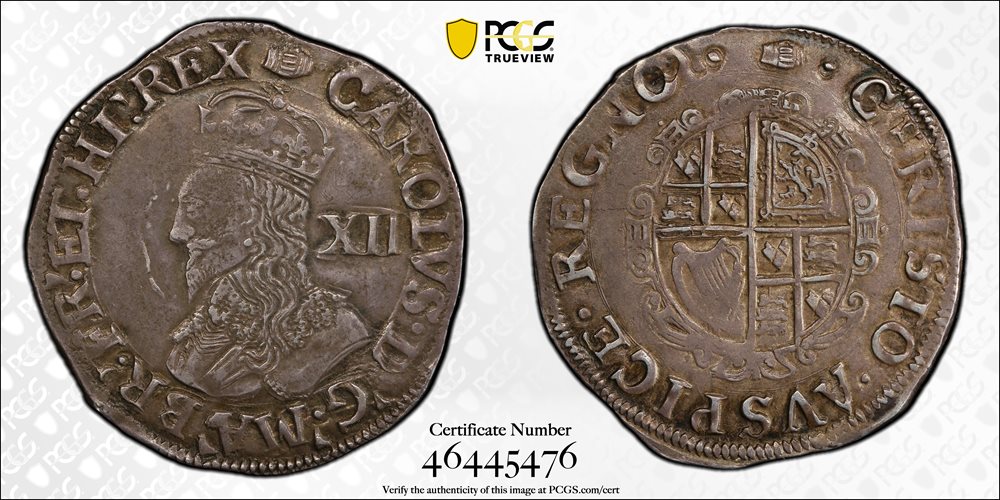 GREAT BRITAIN. Shilling, ND (1636-38). London Mint. Charles I