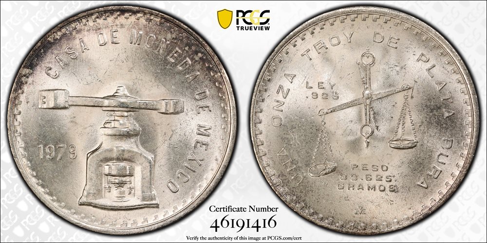 MEXICO. Onza, 1979-Mo. Mexico City Mint. PCGS MS-65., MS65 - PCGS
