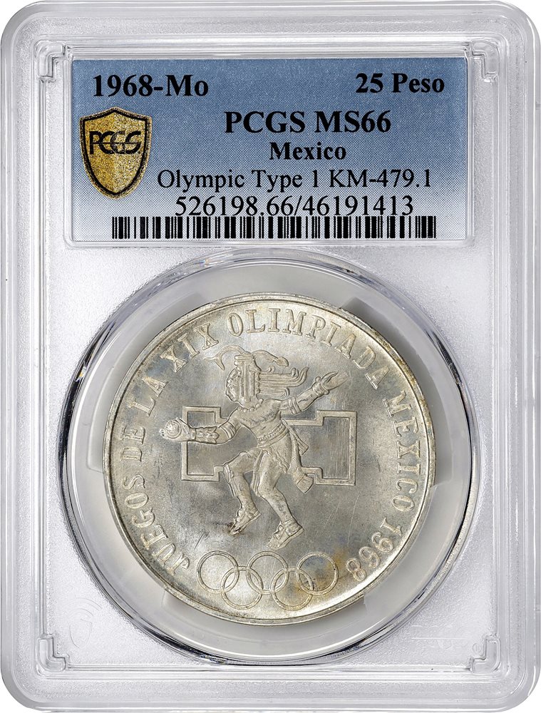 MEXICO. 25 Pesos, 1968-Mo. Mexico City Mint. PCGS MS-66., MS66