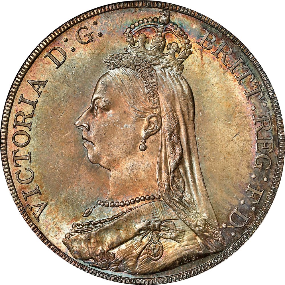 GREAT BRITAIN. Crown, 1887. London Mint. Victoria. PCGS MS-64