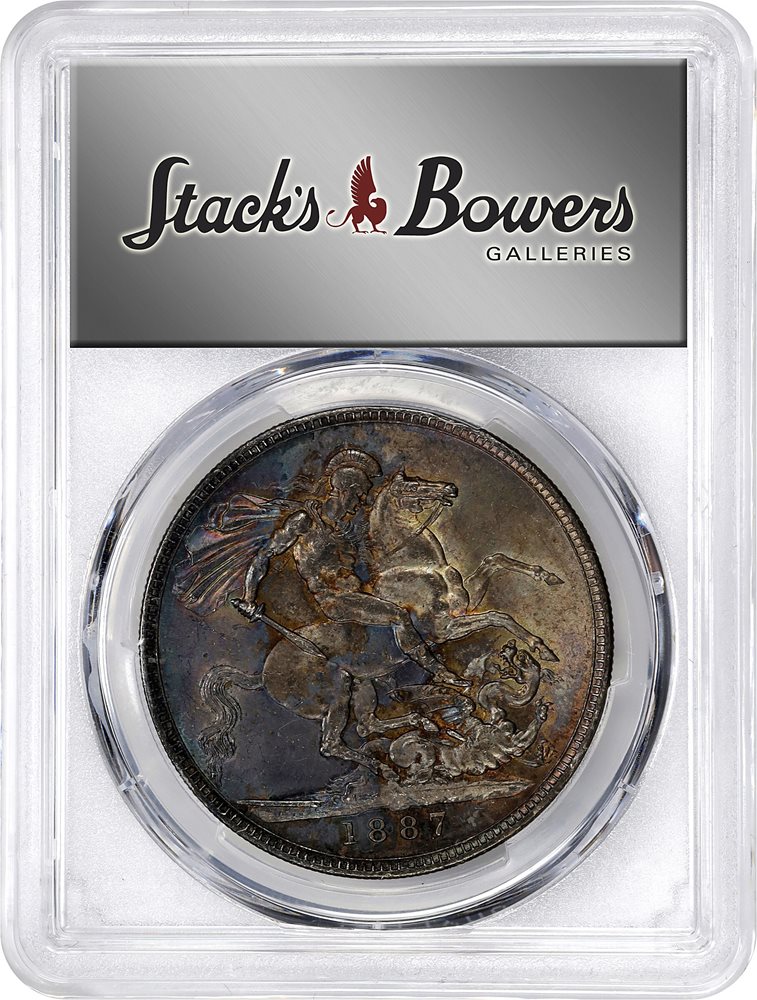 GREAT BRITAIN. Crown, 1887. London Mint. Victoria. PCGS MS-64