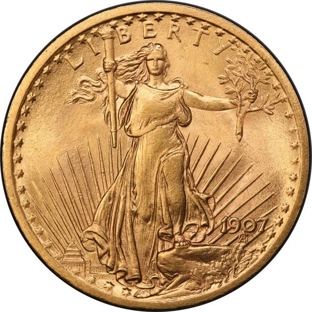 1907 No Motto Saint Gaudens PCGS MS-63, MS63 - PCGS Auction Prices