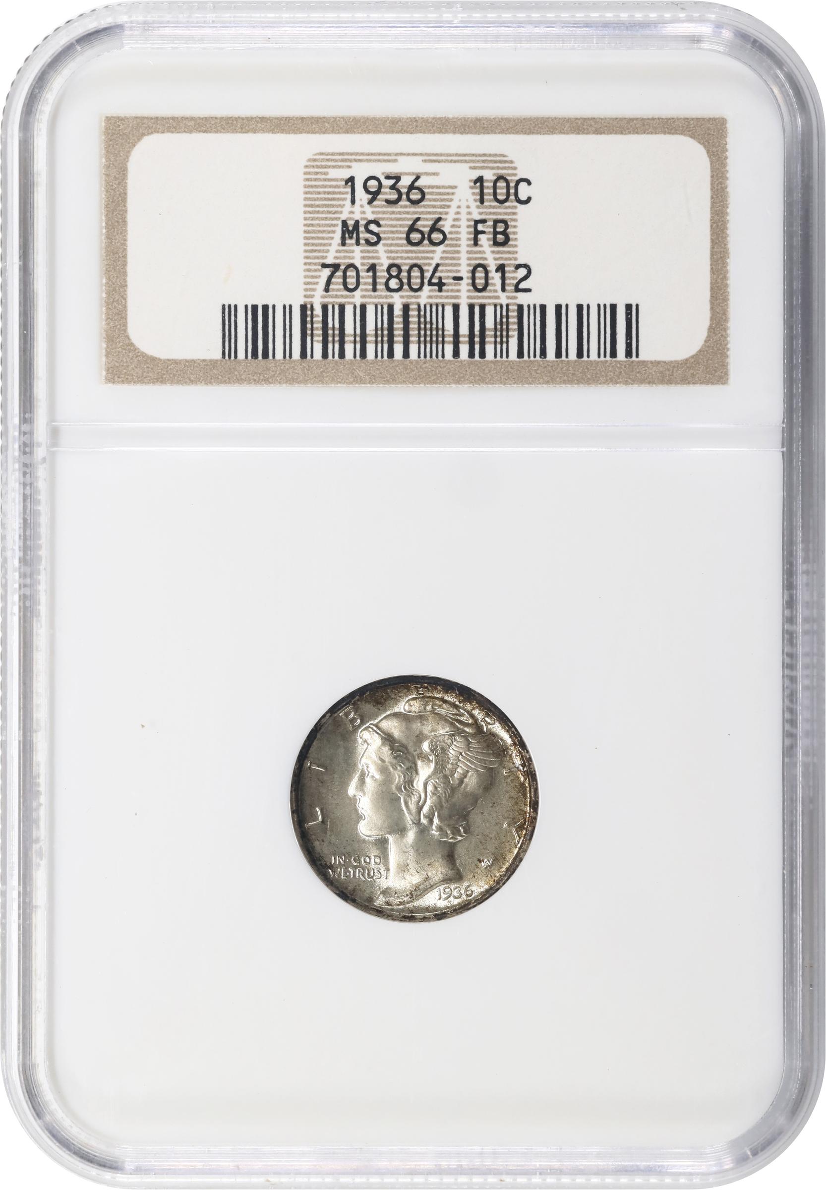 1936 Mercury Dime. MS-66 FB (NGC)., MS66FB - PCGS Auction Prices