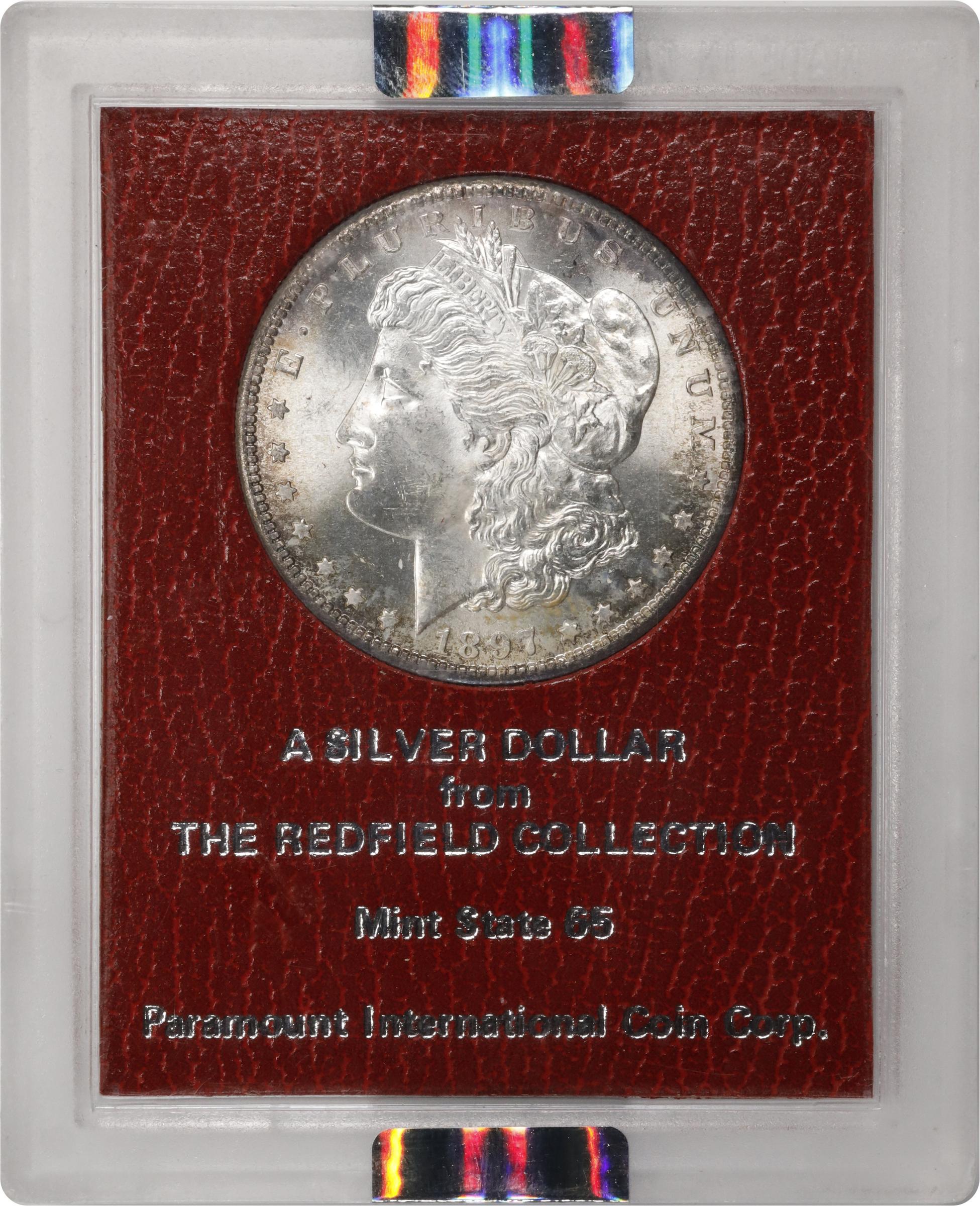 1897-S Redfield Morgan Silver Dollar. MS-64+ (NGC)., MS64+ - PCGS