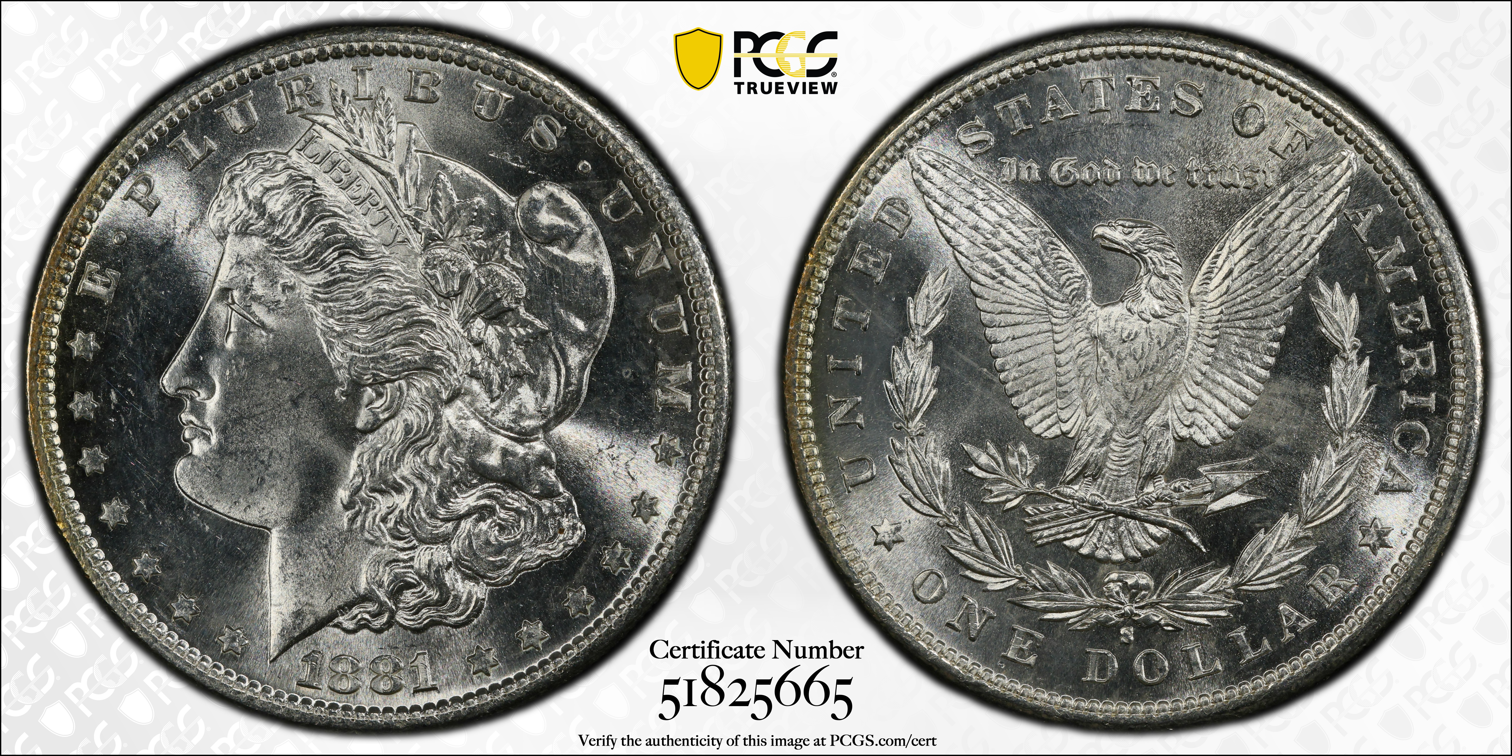 1881-S Morgan Silver Dollar. MS-63 (PCGS)., MS63 - PCGS Auction Prices