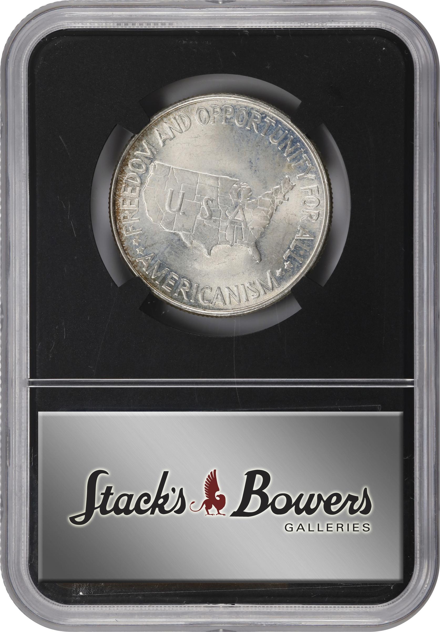 NGC鑑定 MS65 1952年 マカオ 50アヴォス銀貨 1952 Carver/Washington Commemorative. MS-65 (NGC). Original Bag