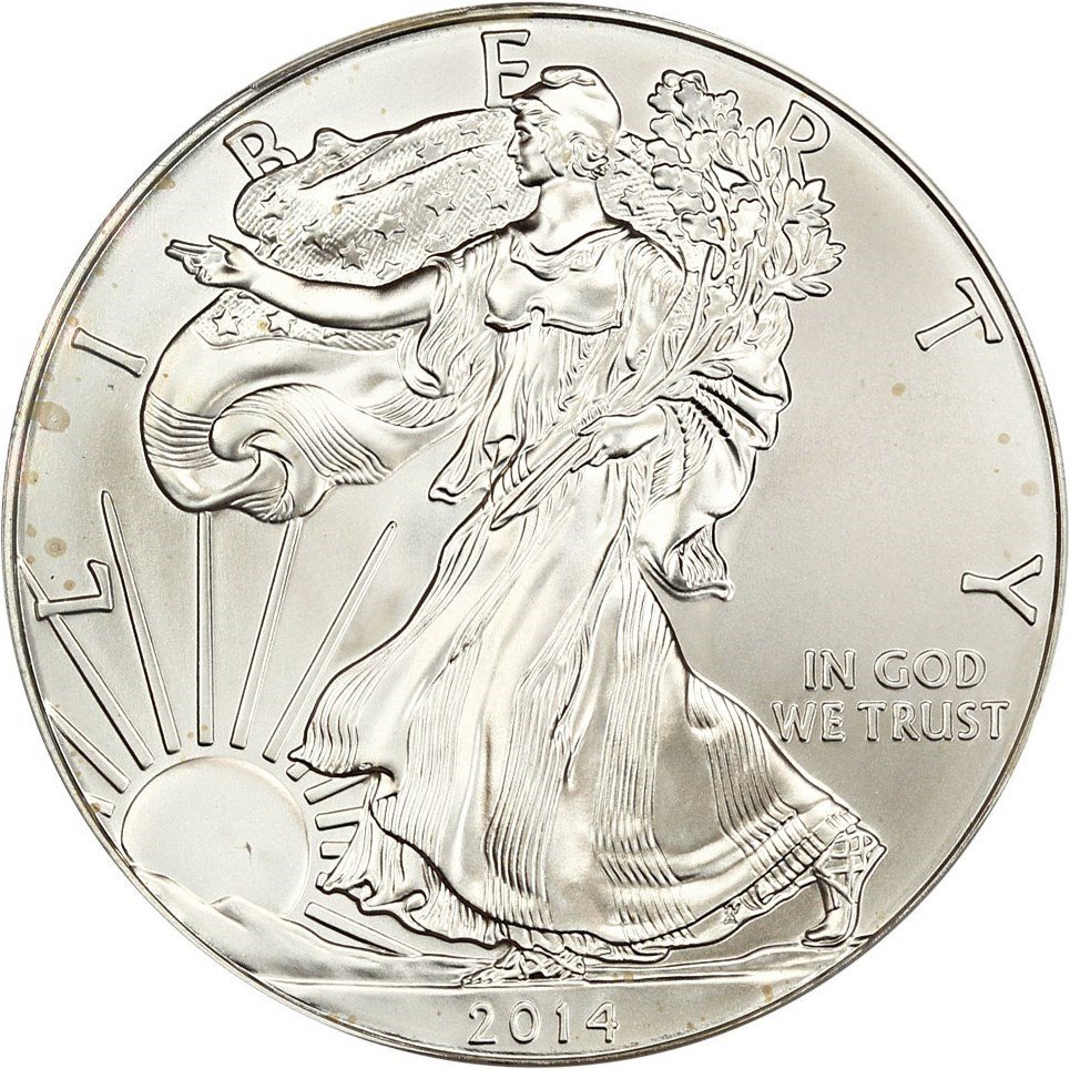 2014-S Silver Eagle $1 PCGS MS69 (First Strike), MS69 - PCGS