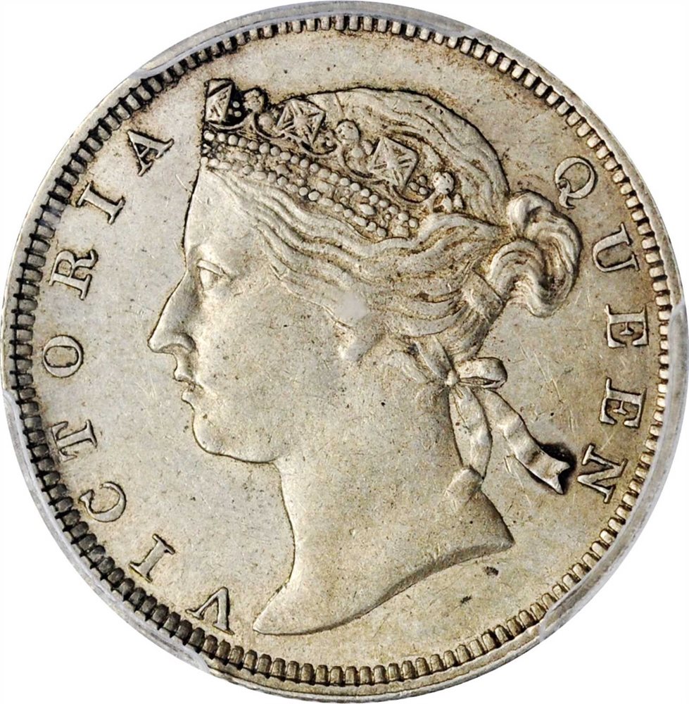 STRAITS SETTLEMENTS. 20 Cents, 1871. London Mint. Victoria