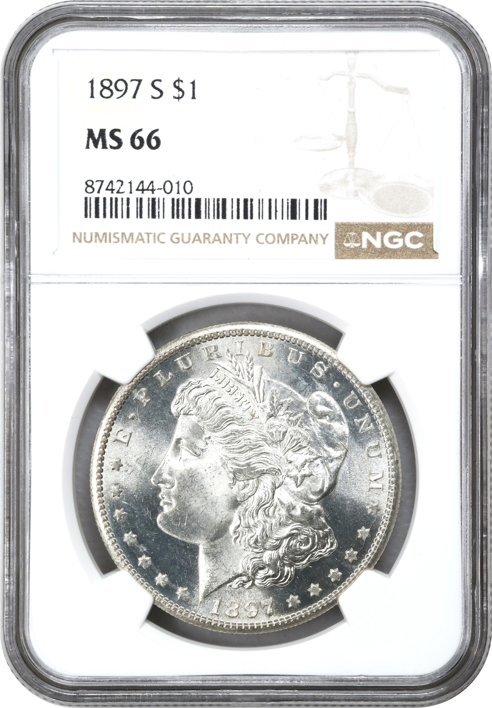 1897-S Morgan Silver Dollar. MS-66 (NGC)., MS66 - PCGS Auction Prices