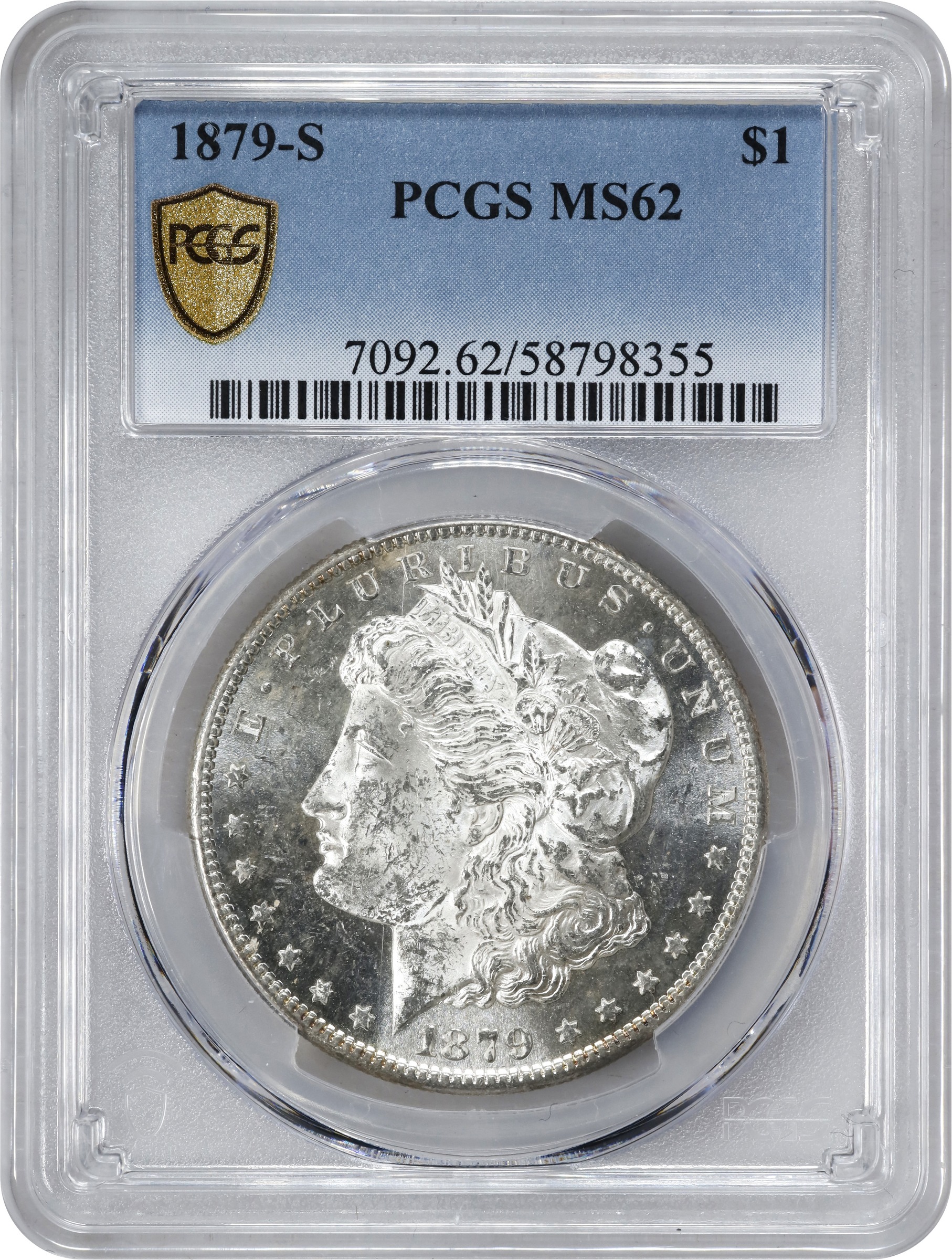 1879-S Morgan Silver Dollar. MS-62 (PCGS)., MS62 - PCGS Auction Prices