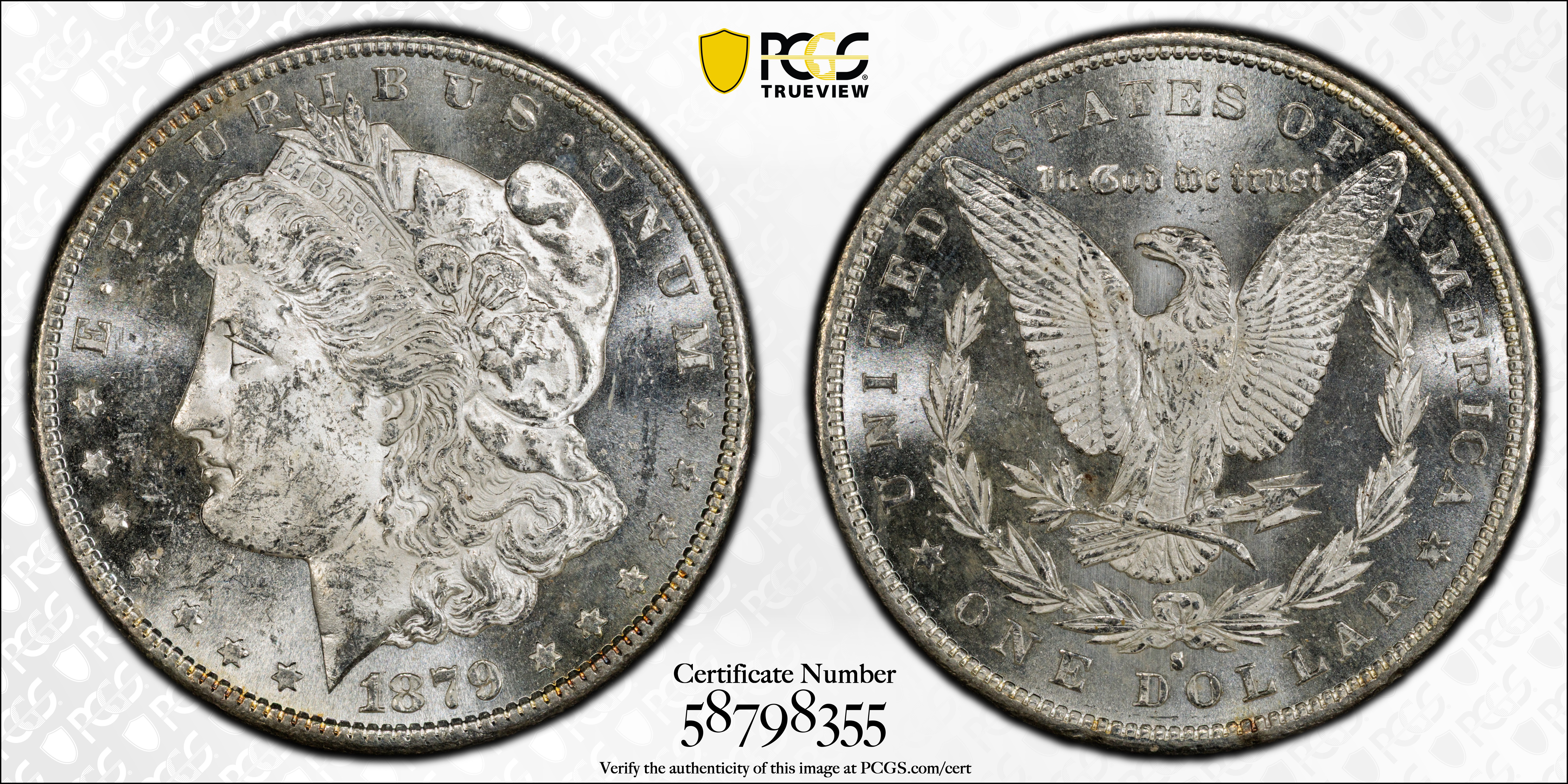 1879-S Morgan Silver Dollar. MS-62 (PCGS)., MS62 - PCGS Auction Prices